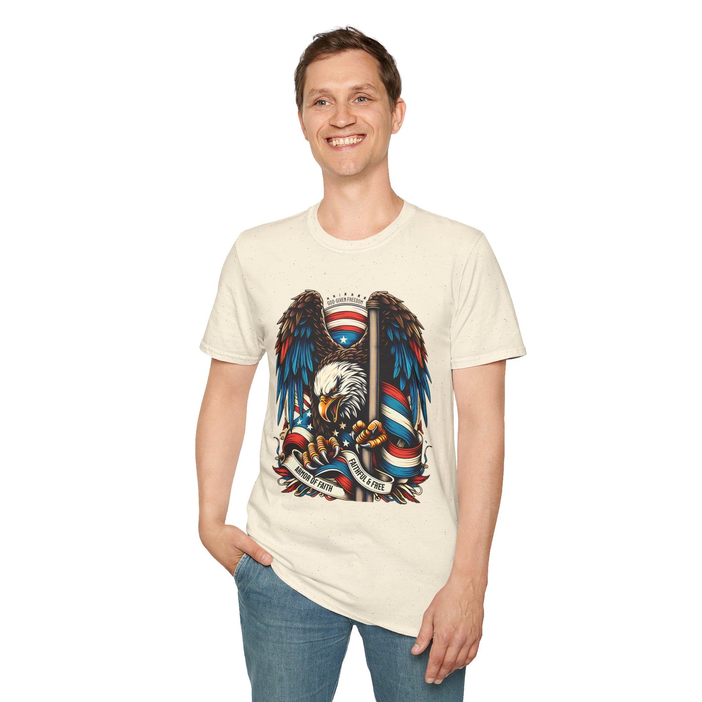 Patriotic Eagle Graphic Unisex T-Shirt
