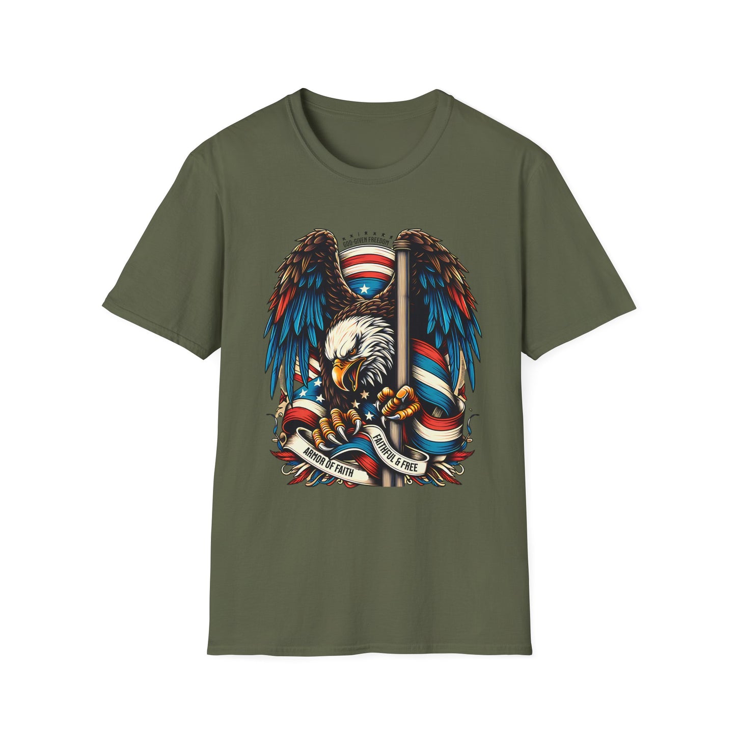 Patriotic Eagle Graphic Unisex T-Shirt