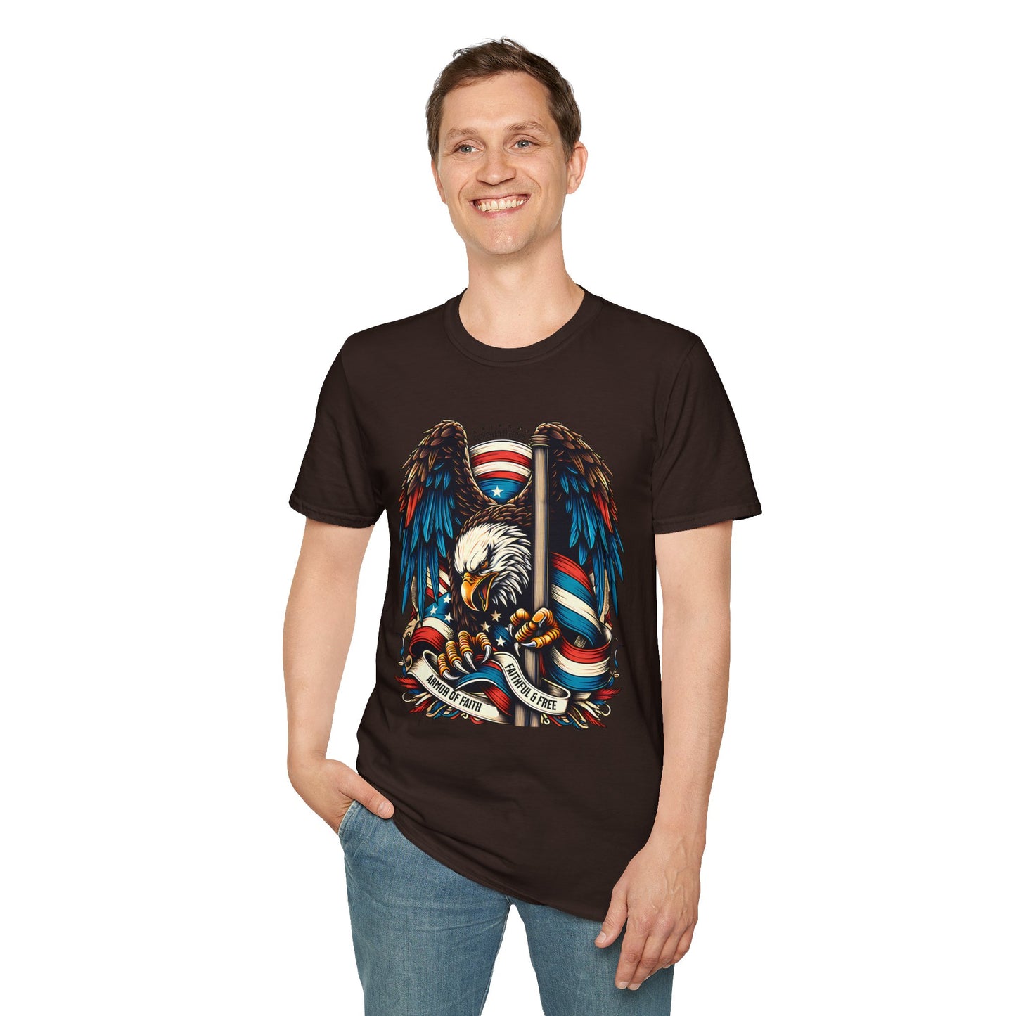 Patriotic Eagle Graphic Unisex T-Shirt
