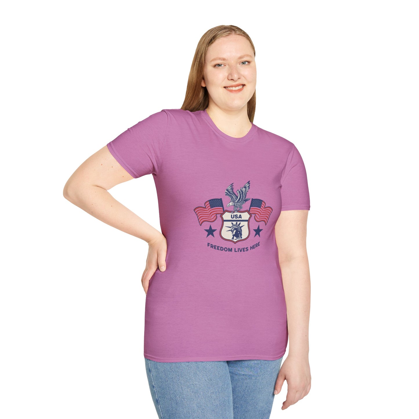USA Freedom Lives Here Patriotic Unisex Shirt
