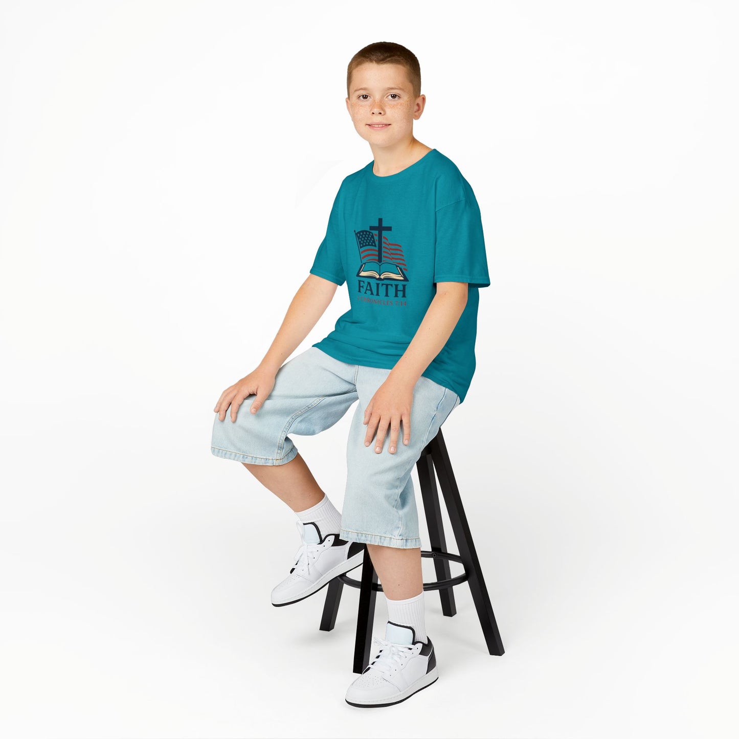 Faith & Freedom 2 Chronicles 7:14 Inspired Christian Kids Shirt