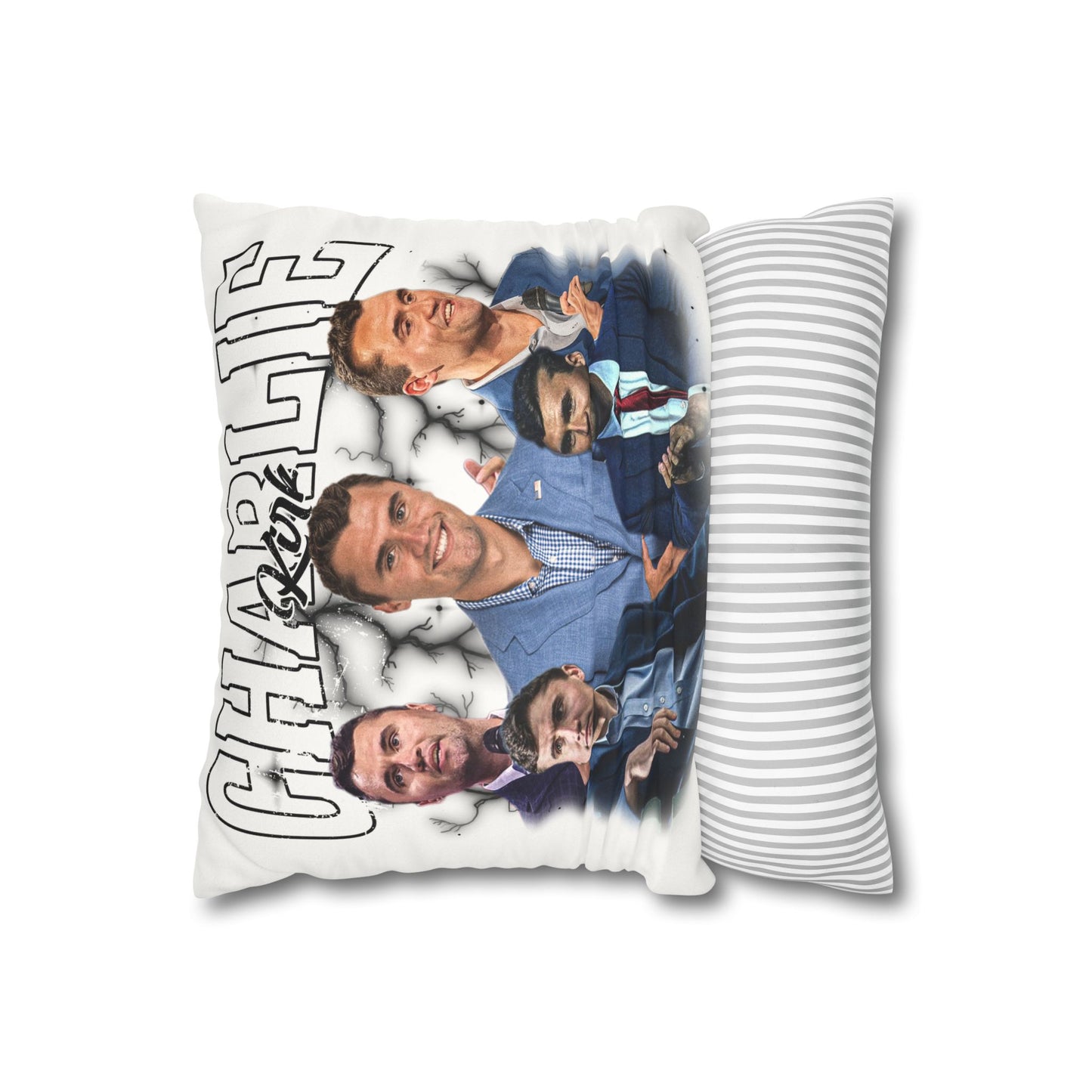 Personalized Faux Suede Pillowcase - Charlie Kirk Design