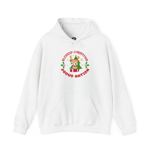 Blessed Christmas Proud Nation Design Unisex Hoodie