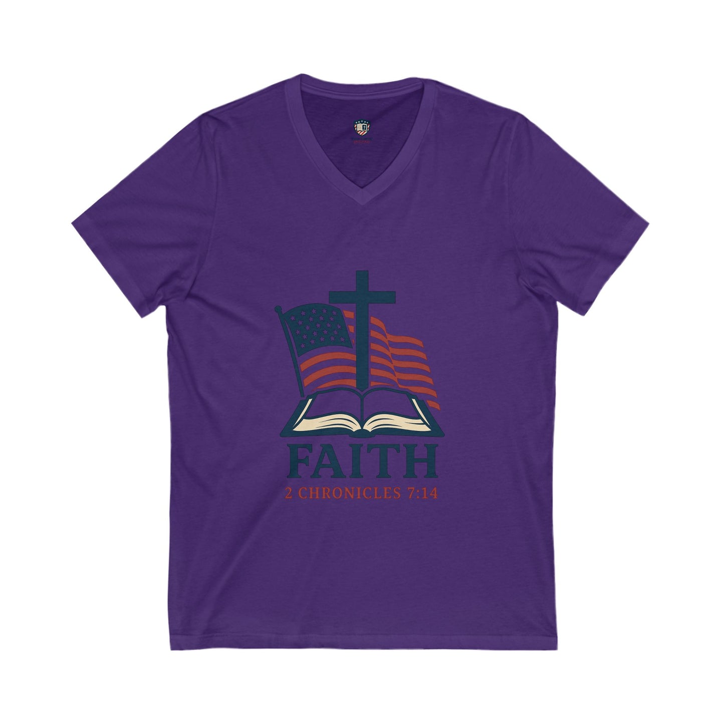 Faith 2 Chronicles 7:14 V-Neck Unisex Tee