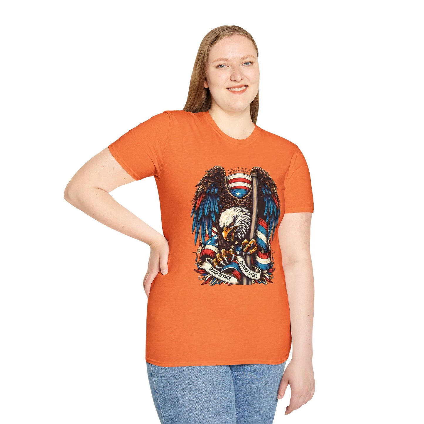 Patriotic Eagle Graphic Unisex T-Shirt
