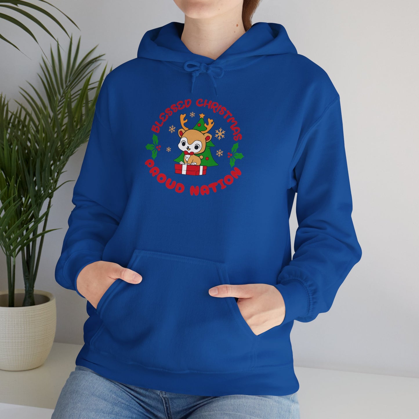 Blessed Christmas Proud Nation Design Unisex Hoodie