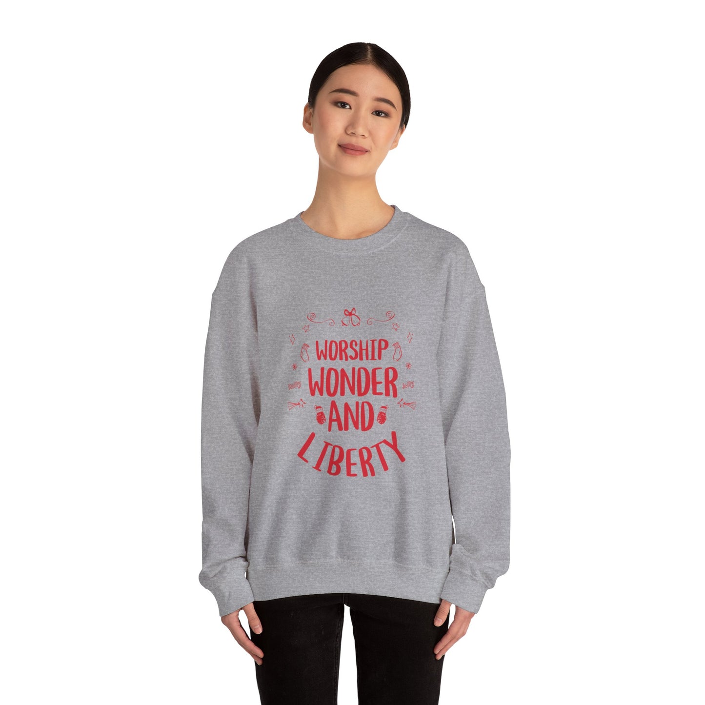 Worship Wonder Liberty Crewneck Unisex Sweatshirt