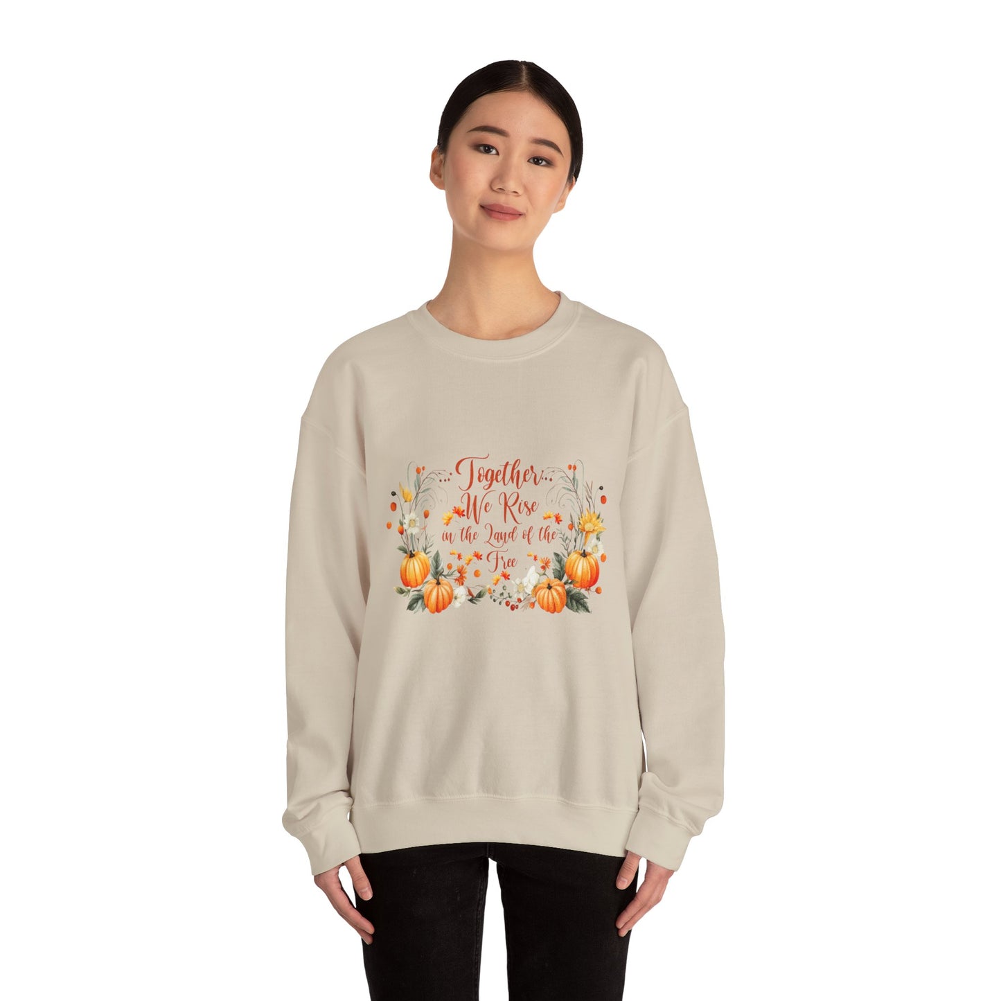 Fall Themed Unisex Sweatshirt - Together We Rise