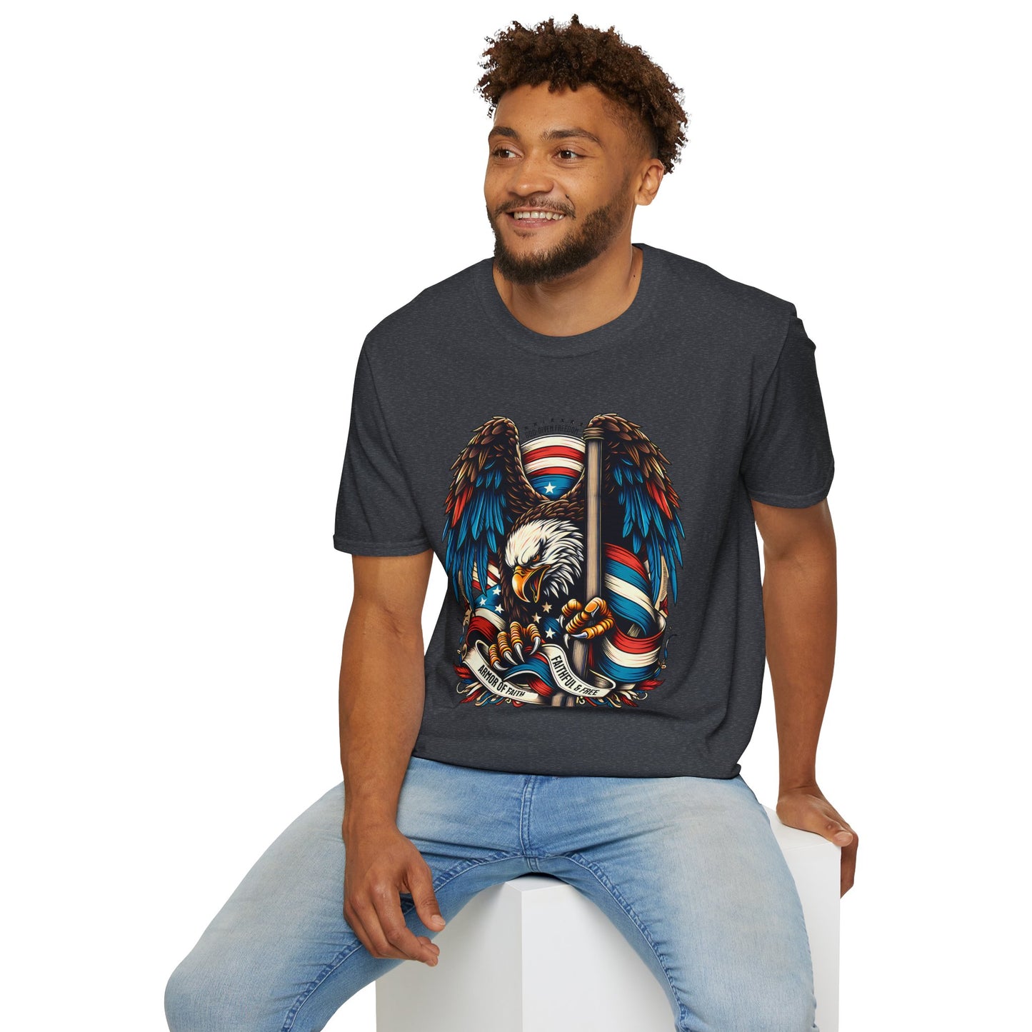 Patriotic Eagle Graphic Unisex T-Shirt