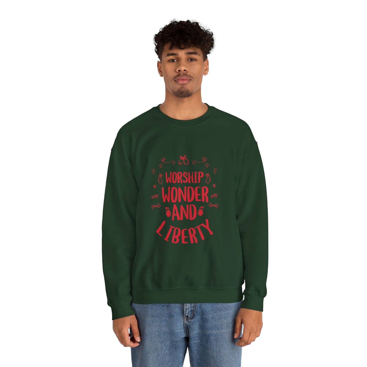 Worship Wonder Liberty Crewneck Unisex Sweatshirt