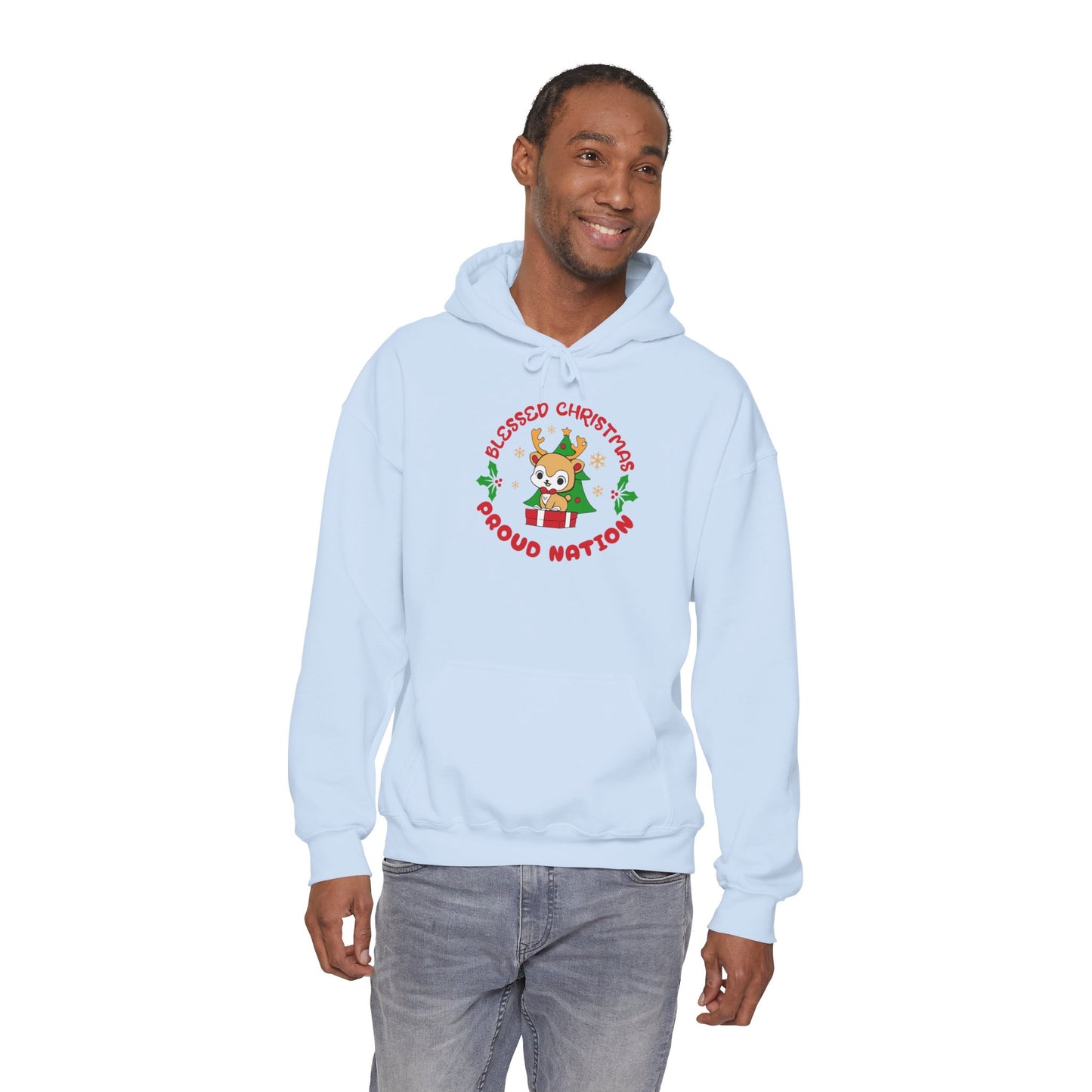 Blessed Christmas Proud Nation Design Unisex Hoodie