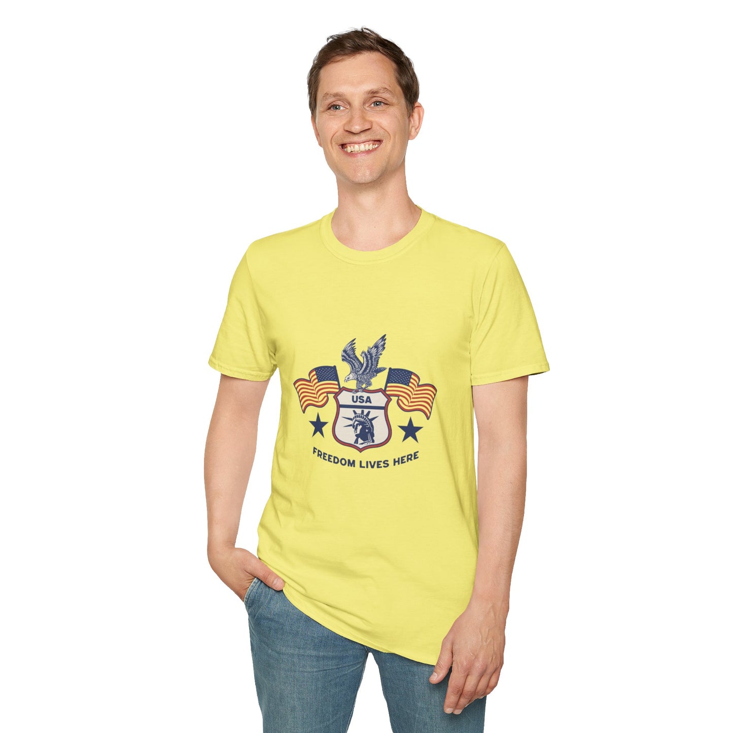 USA Freedom Lives Here Patriotic Unisex Shirt