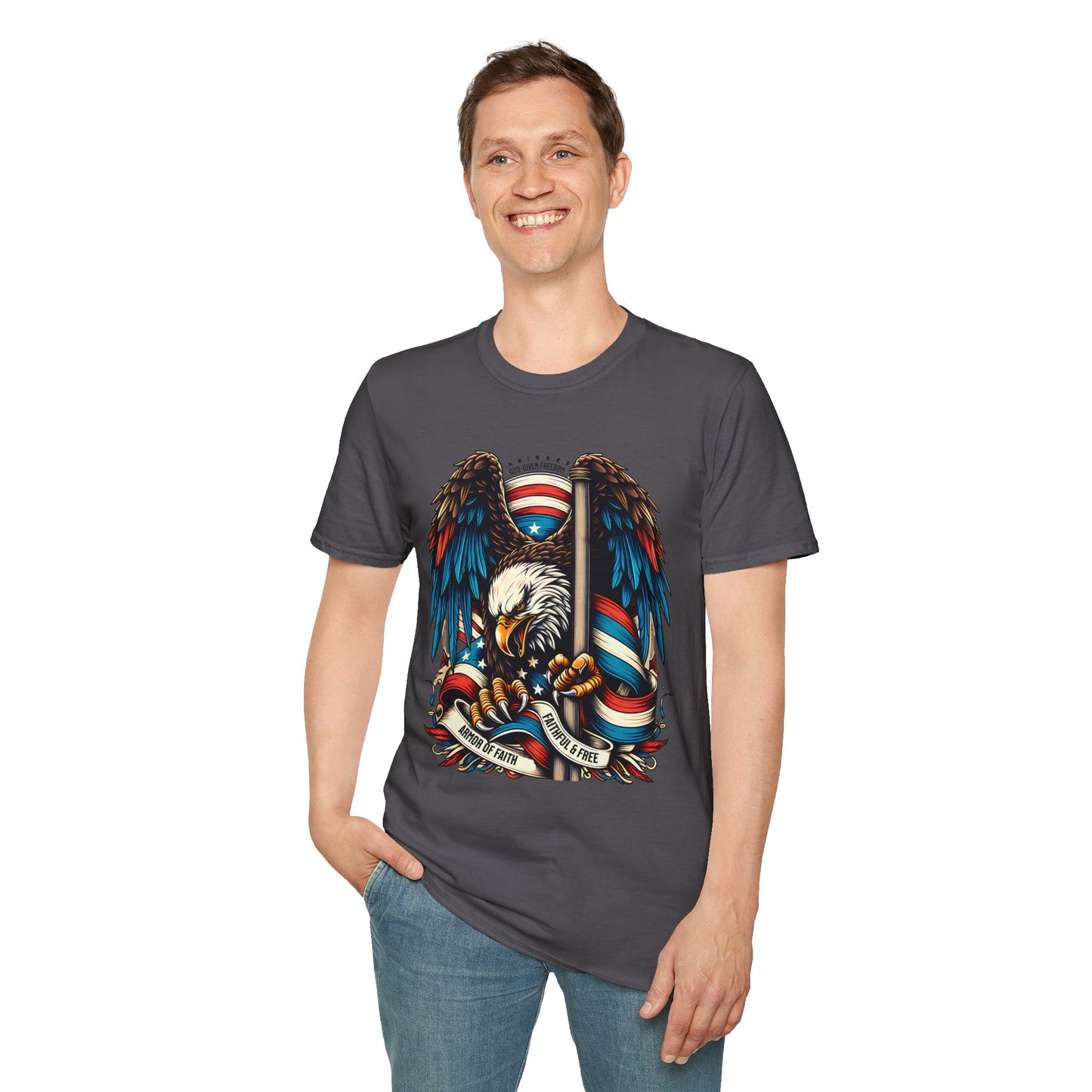 Patriotic Eagle Graphic Unisex T-Shirt