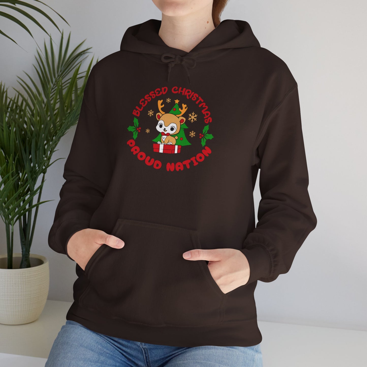Blessed Christmas Proud Nation Design Unisex Hoodie