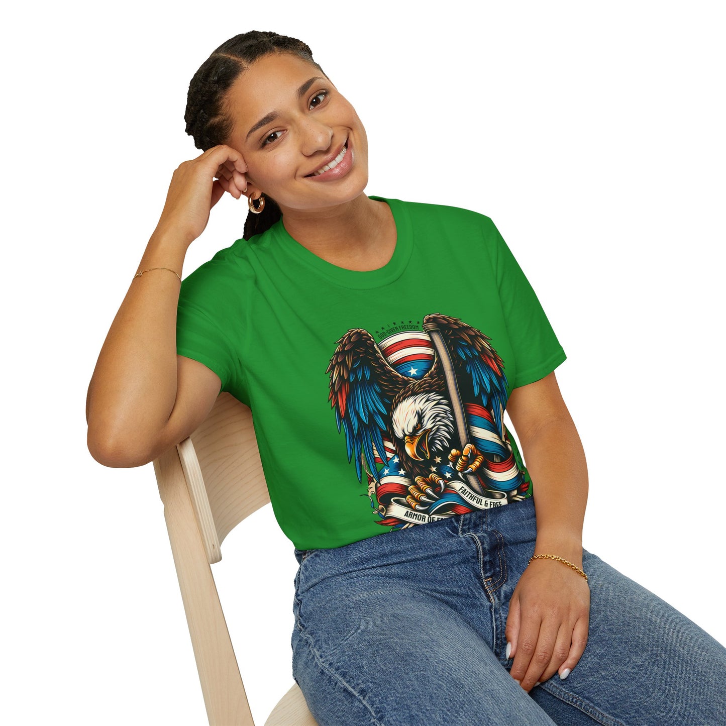 Patriotic Eagle Graphic Unisex T-Shirt