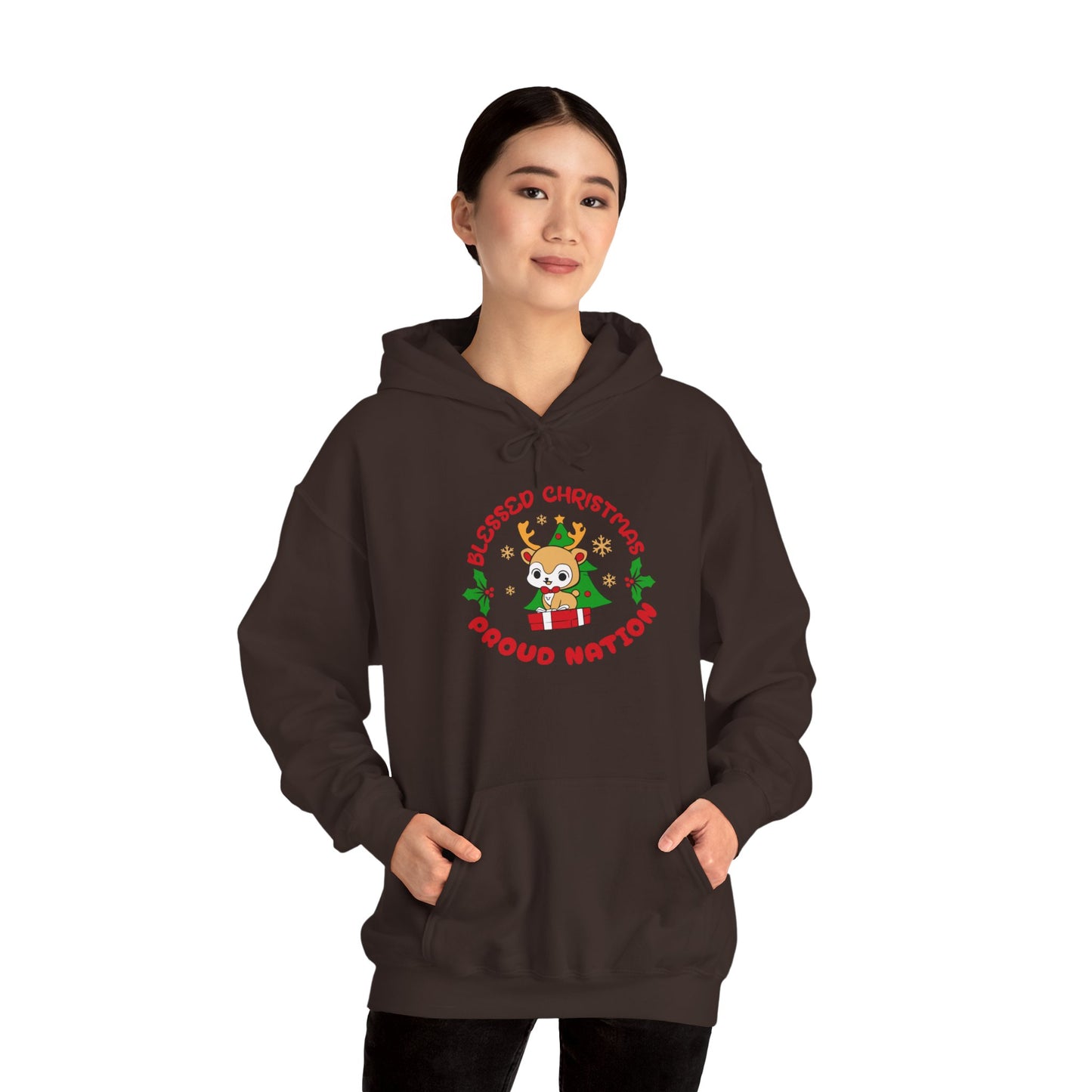 Blessed Christmas Proud Nation Design Unisex Hoodie