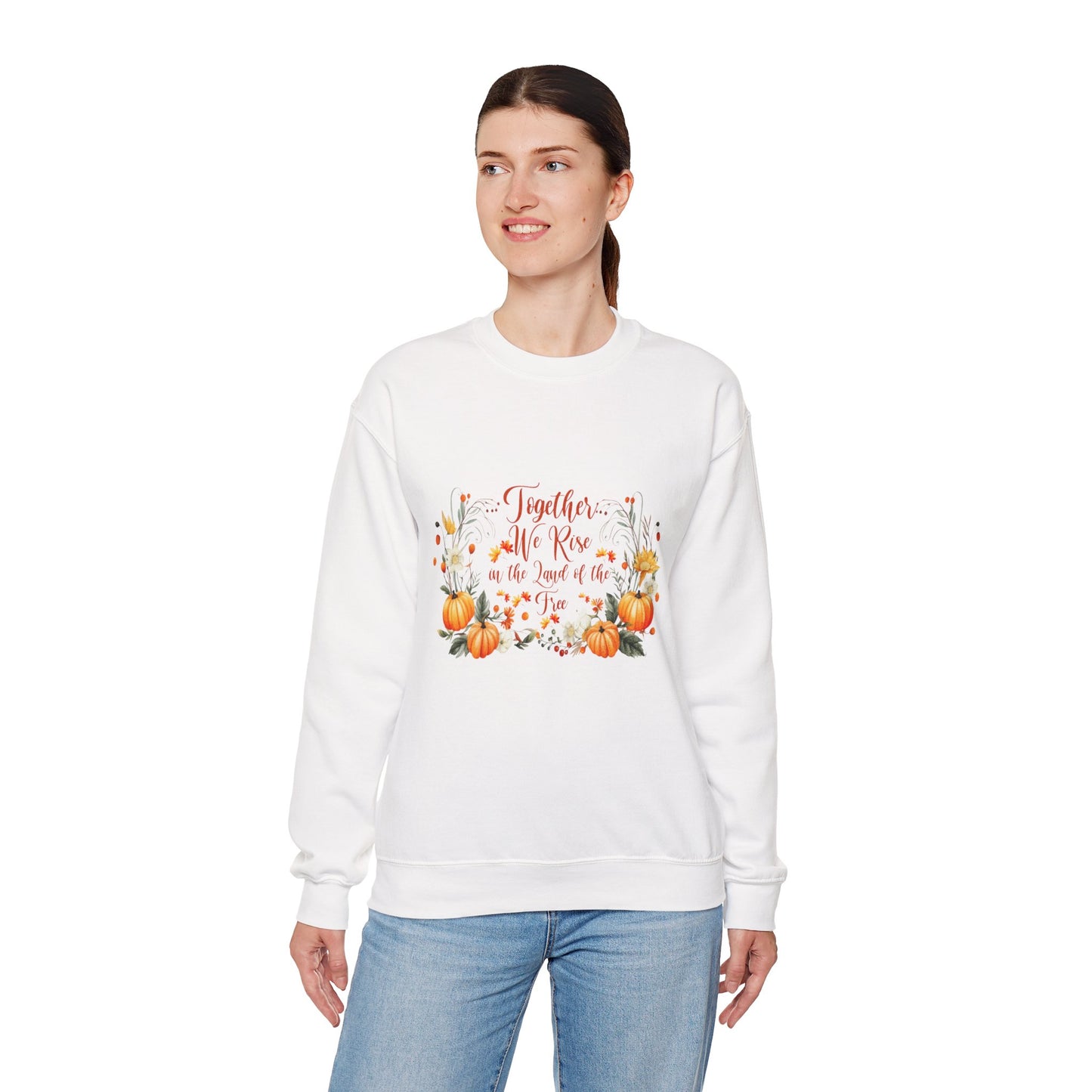 Fall Themed Unisex Sweatshirt - Together We Rise