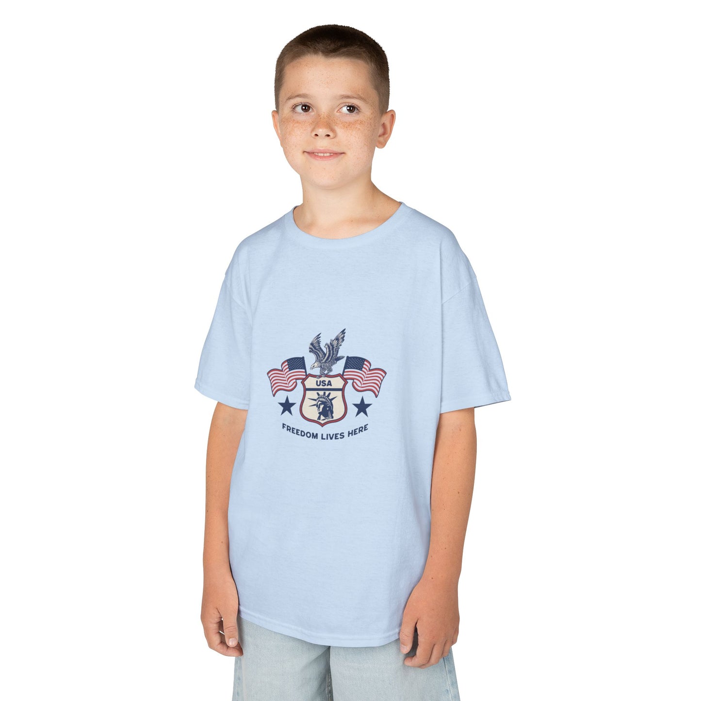 Freedom Lives Here Kids Tee for Boys and Girls
