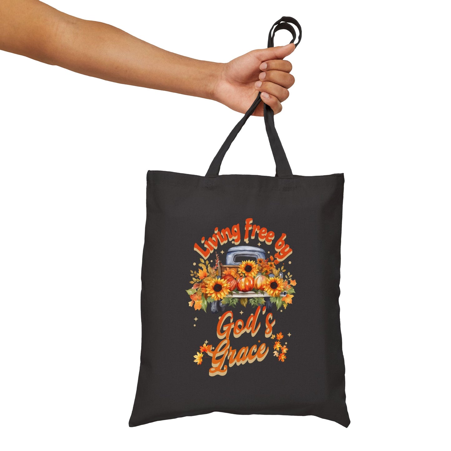 Autumn Themed God's Grace Floral Tote Bag