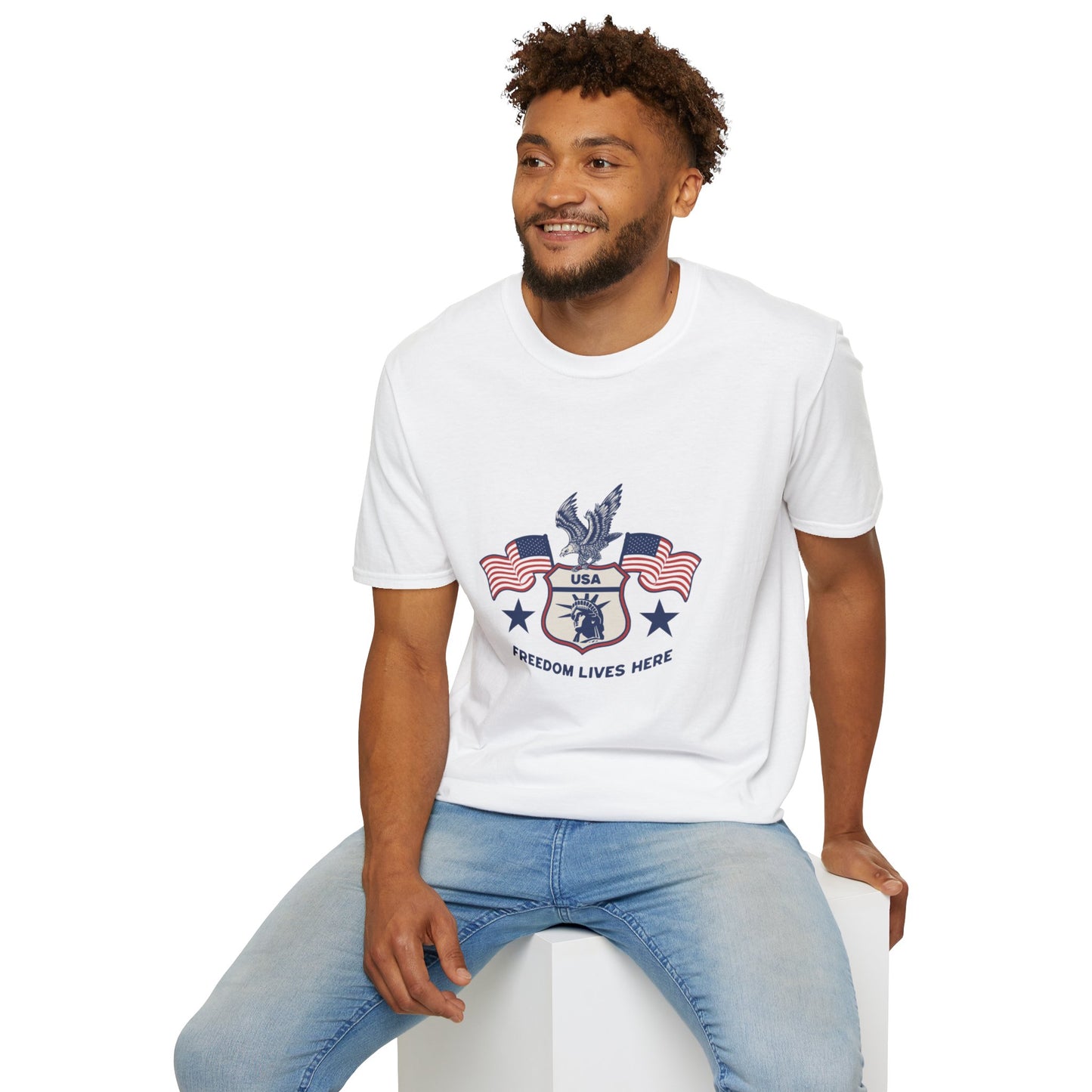 USA Freedom Lives Here Patriotic Unisex Shirt