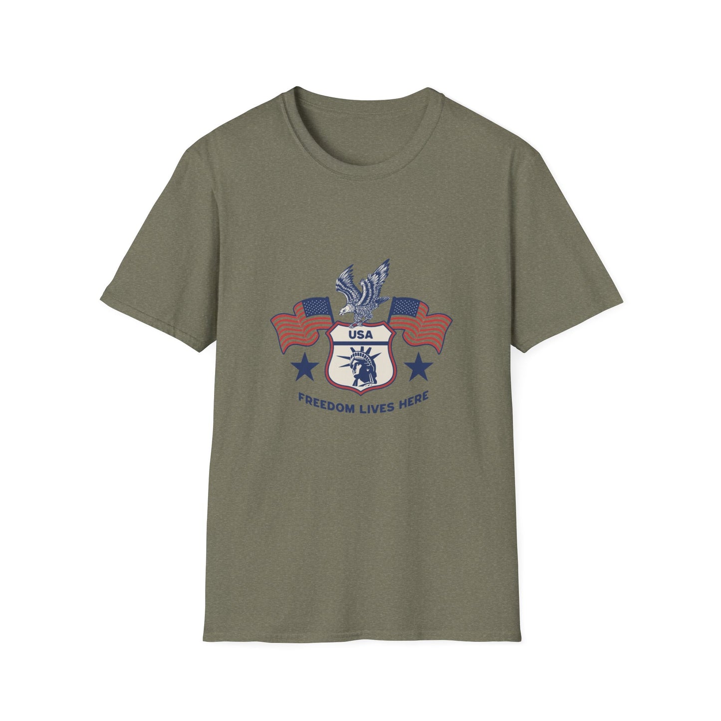 USA Freedom Lives Here Patriotic Unisex Shirt