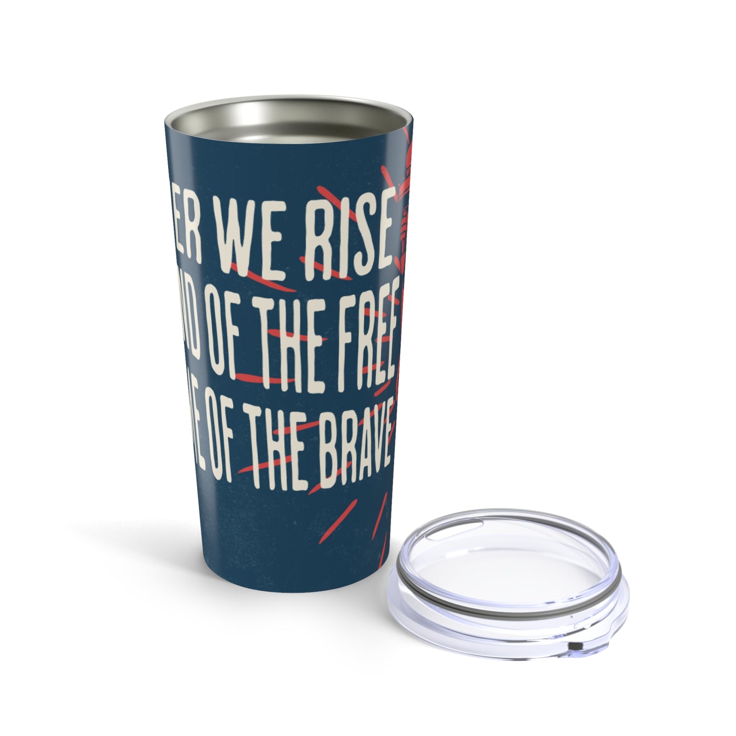 Patriotic 20oz Tumbler – Together We Rise, Land of the Free Design
