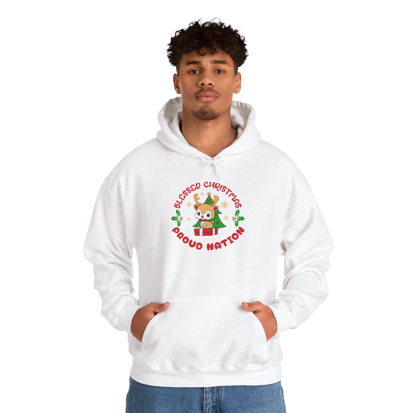 Blessed Christmas Proud Nation Design Unisex Hoodie