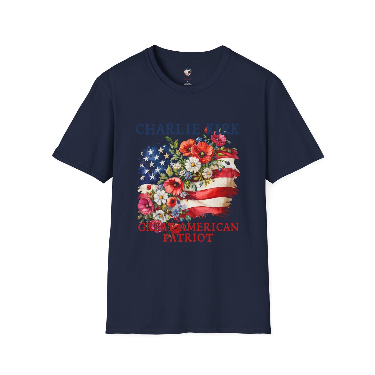 Patriotic Graphic T-Shirt, Charlie Kirk American Pride Unisex Tee