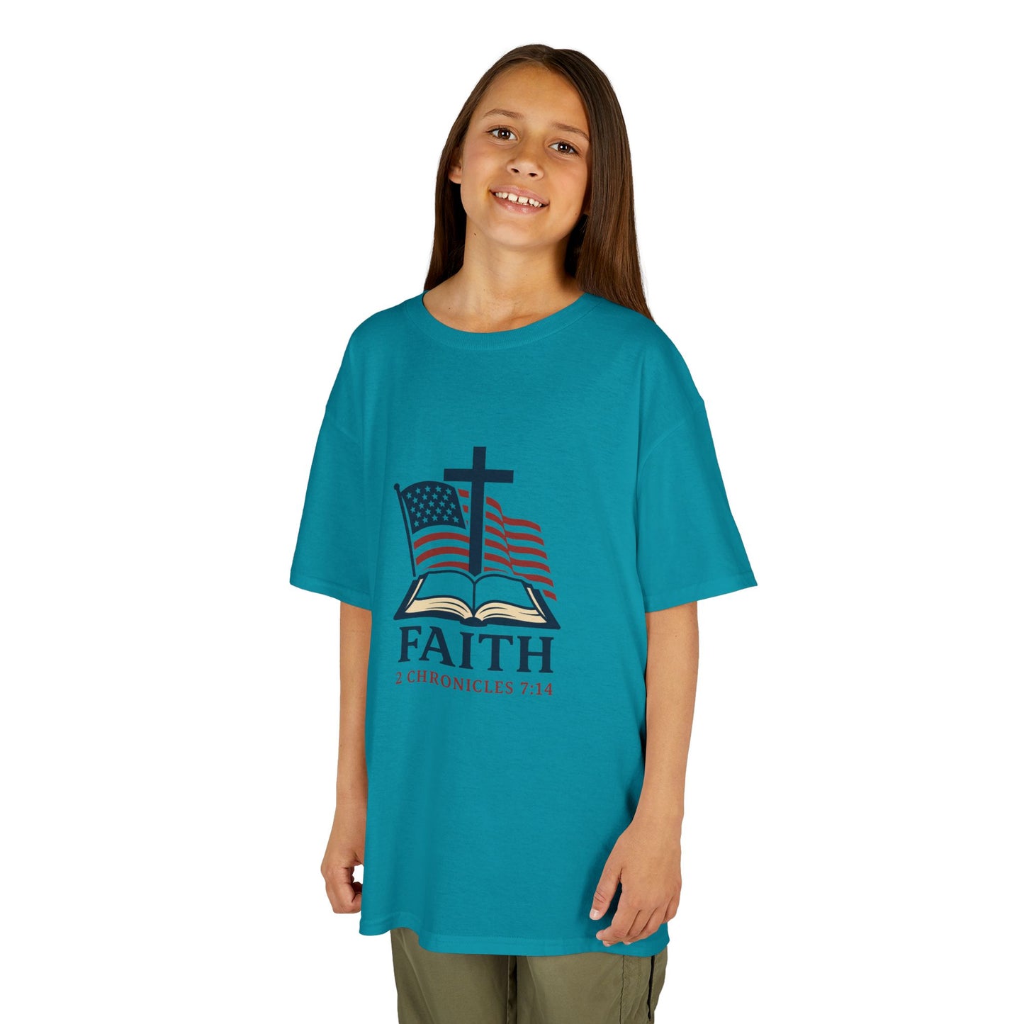 Faith & Freedom 2 Chronicles 7:14 Inspired Christian Kids Shirt
