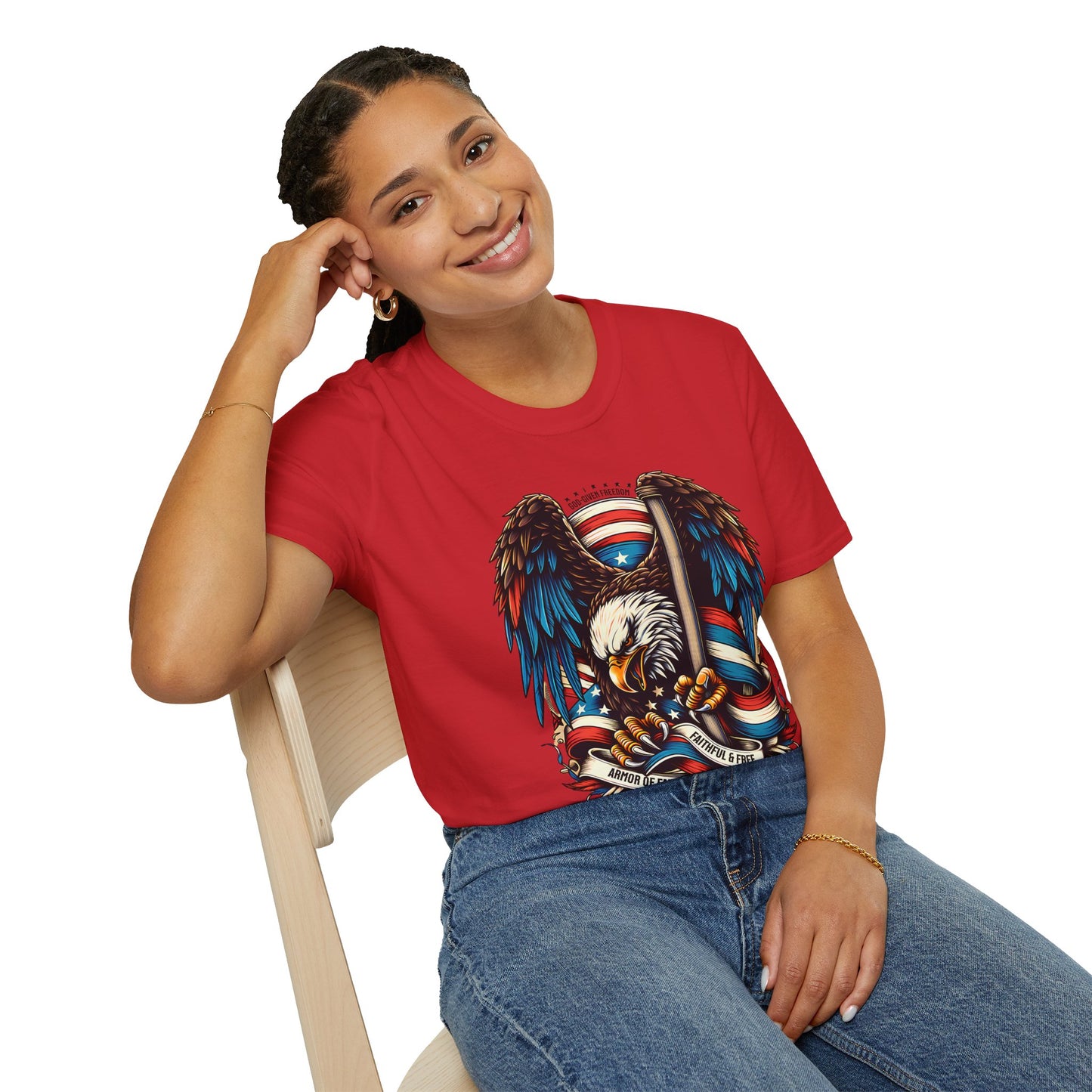 Patriotic Eagle Graphic Unisex T-Shirt