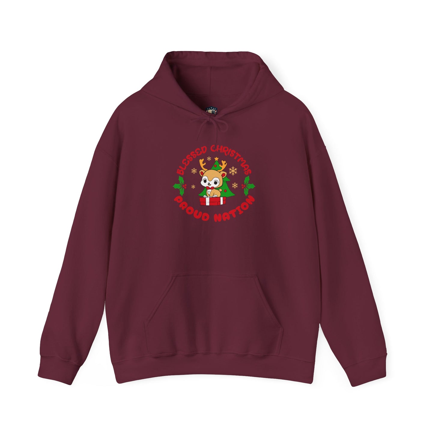 Blessed Christmas Proud Nation Design Unisex Hoodie