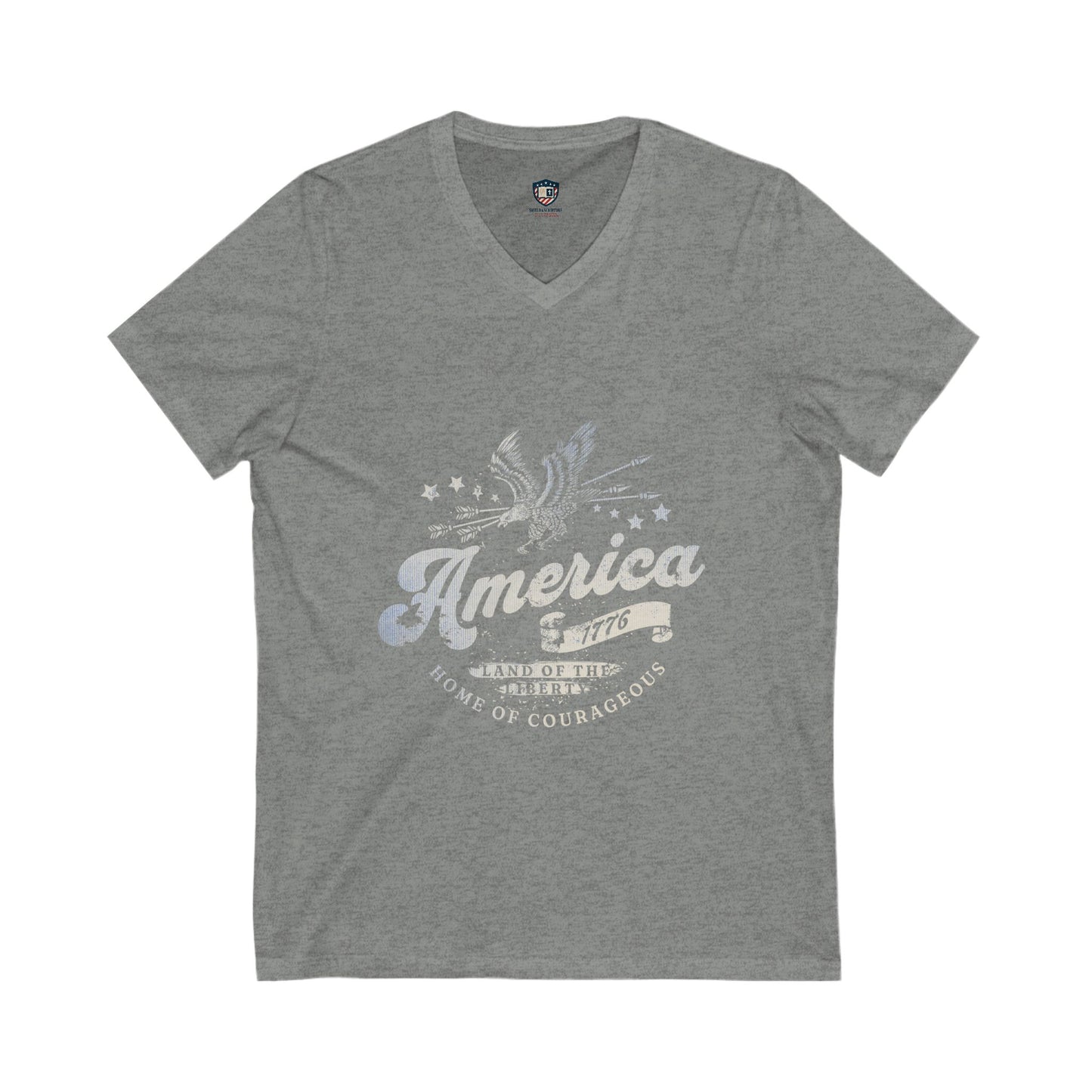 America 1776 V-Neck Unisex Tee Shirt