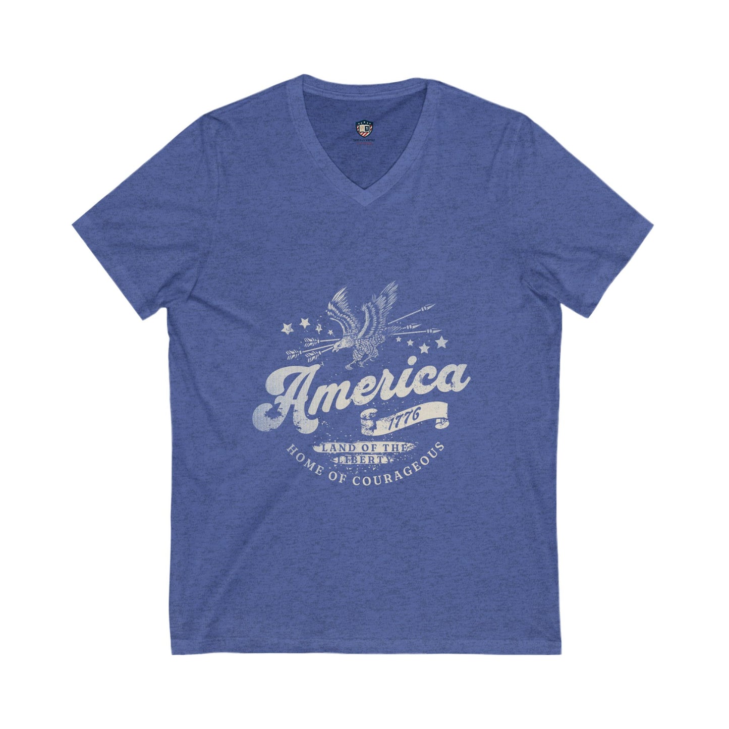 America 1776 V-Neck Unisex Tee Shirt