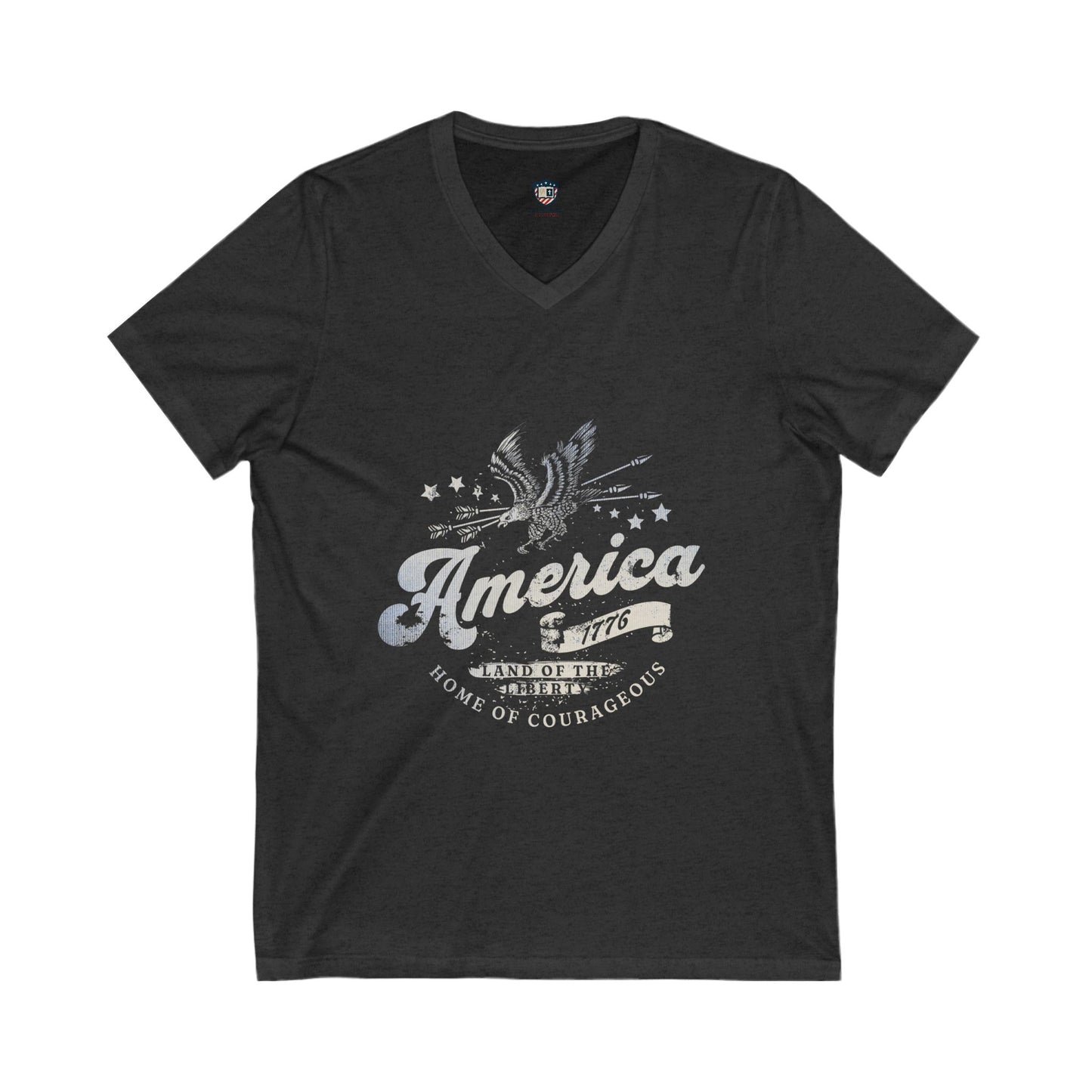 America 1776 V-Neck Unisex Tee Shirt