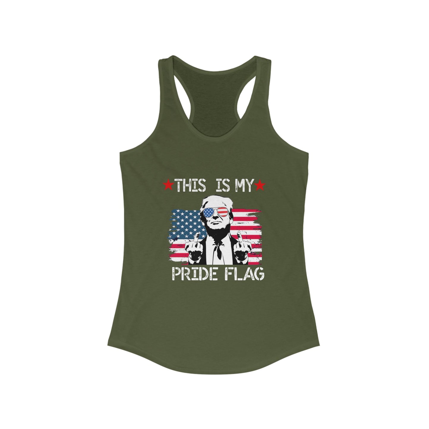 Trump This Is My Pride Flag Women's Racerback Top tank