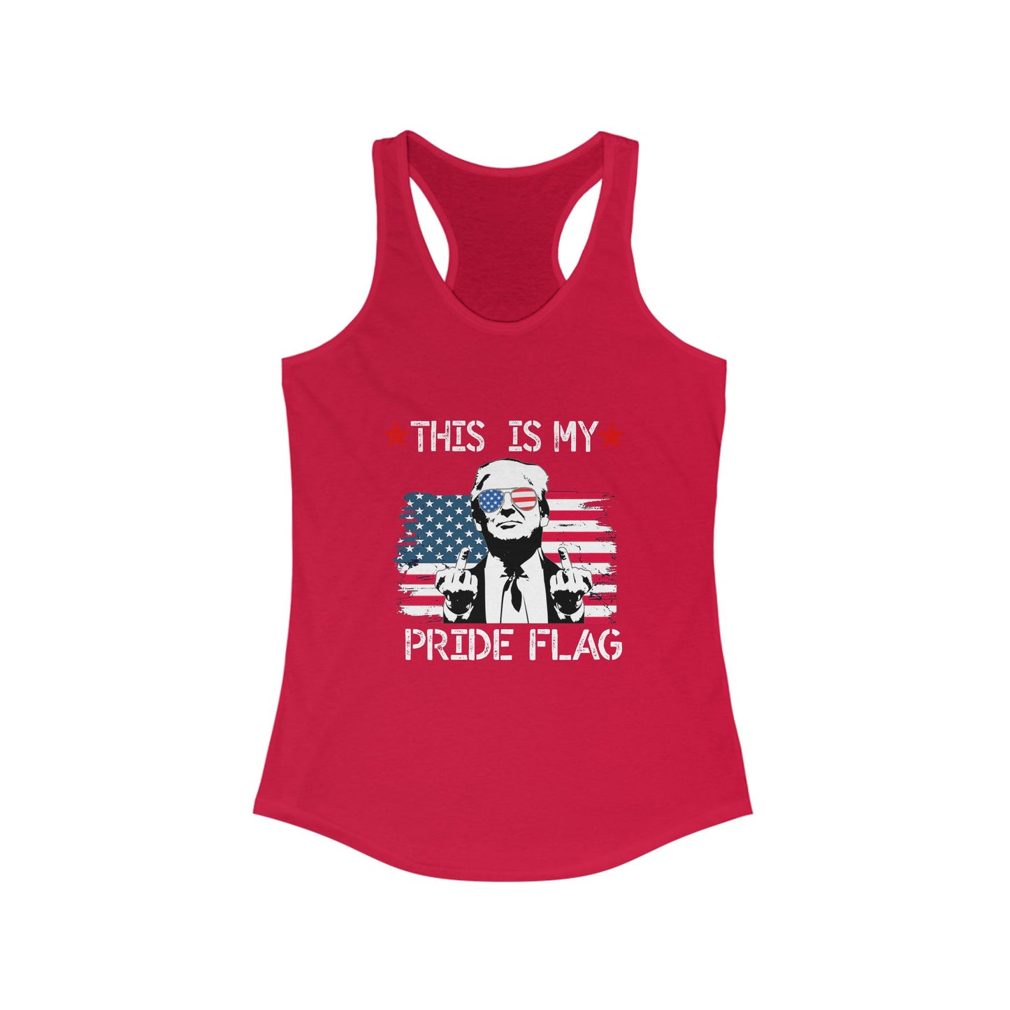 Trump This Is My Pride Flag Women's Racerback Top tank
