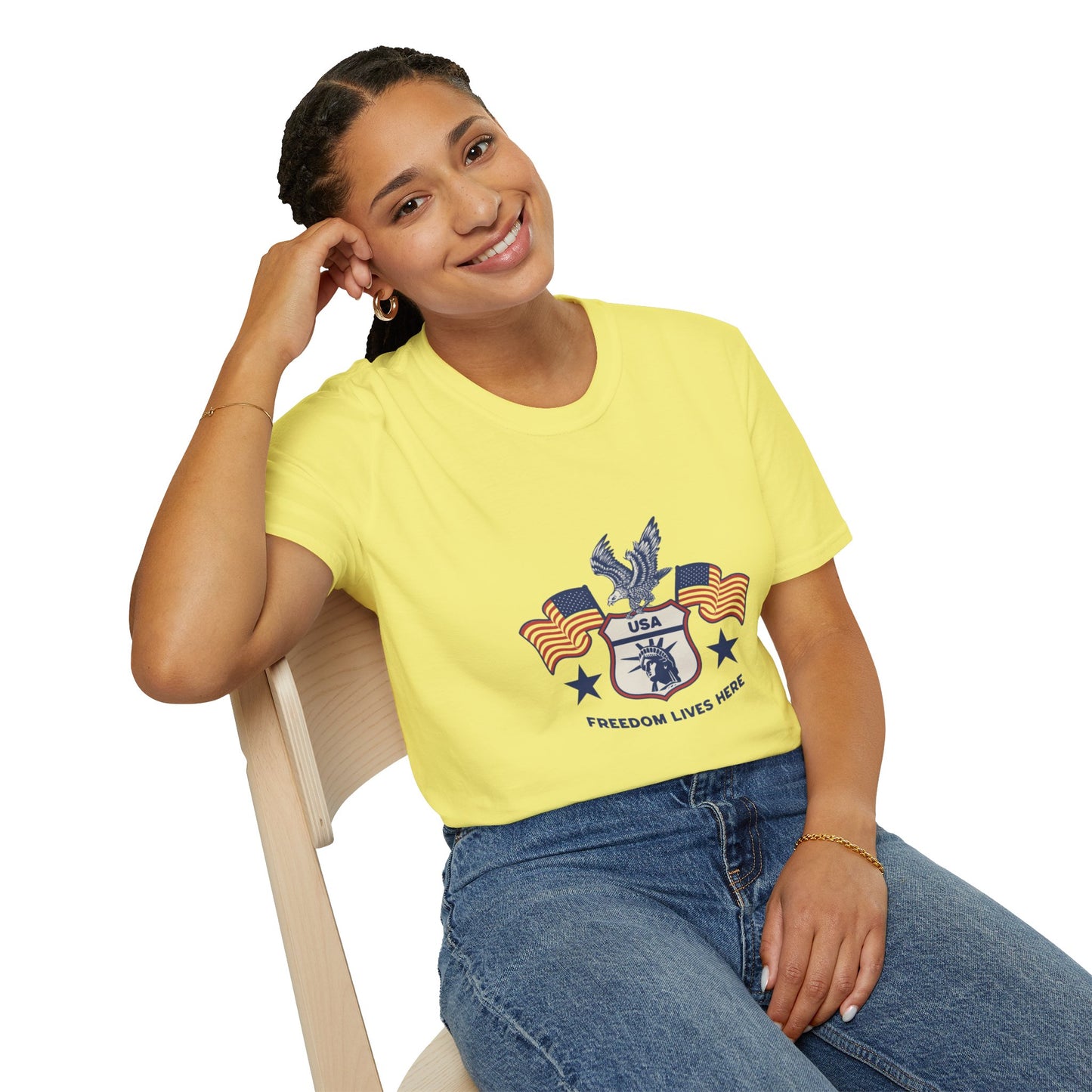 USA Freedom Lives Here Patriotic Unisex Shirt