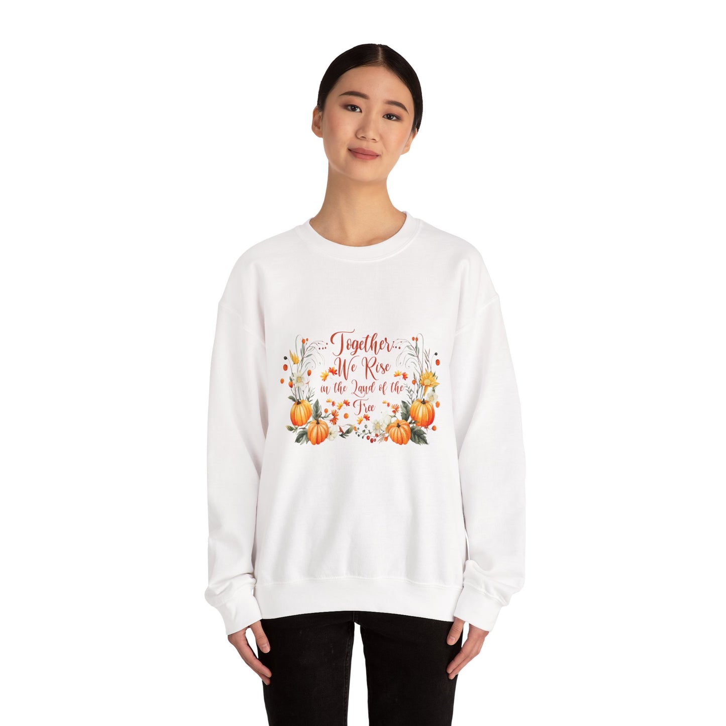 Fall Themed Unisex Sweatshirt - Together We Rise
