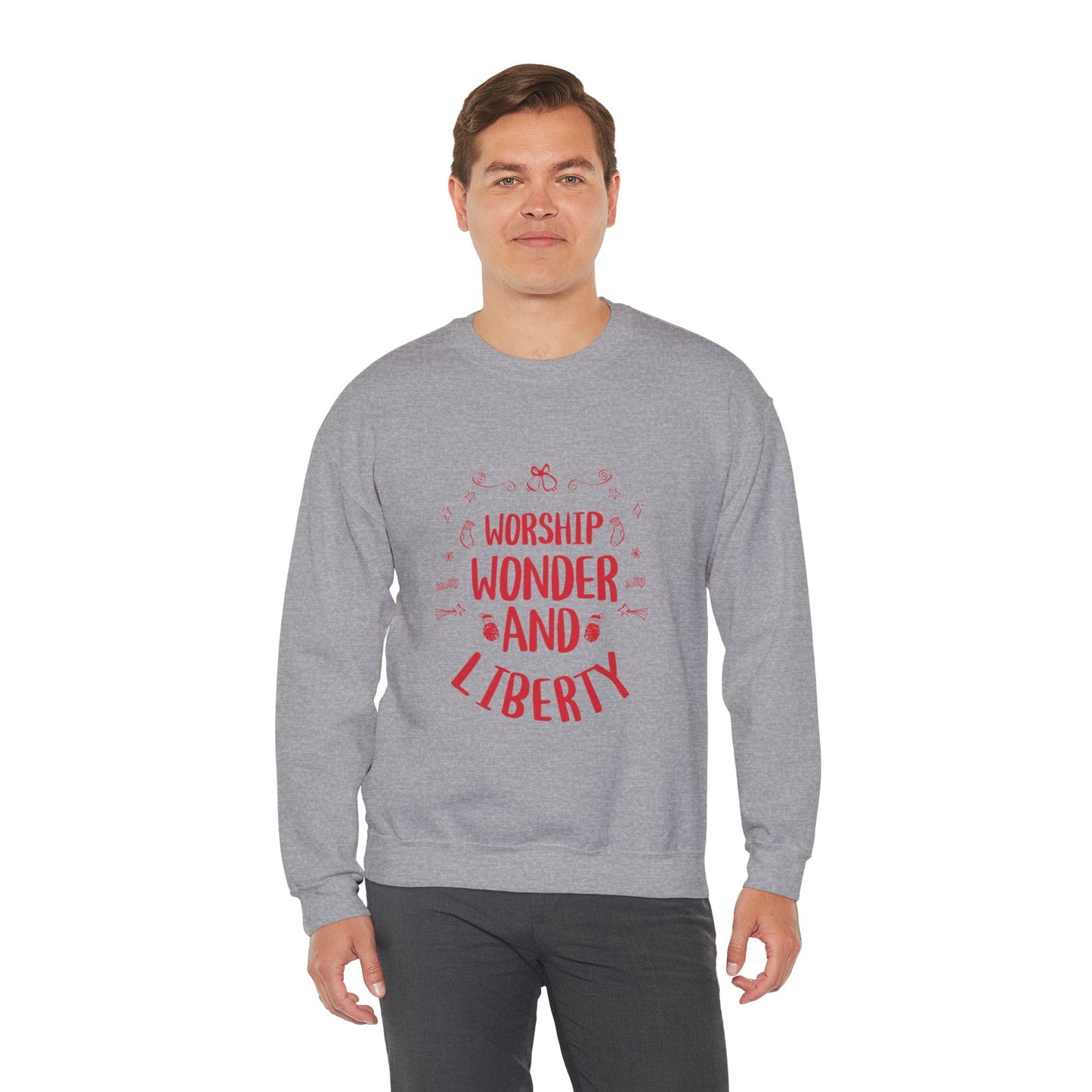 Worship Wonder Liberty Crewneck Unisex Sweatshirt