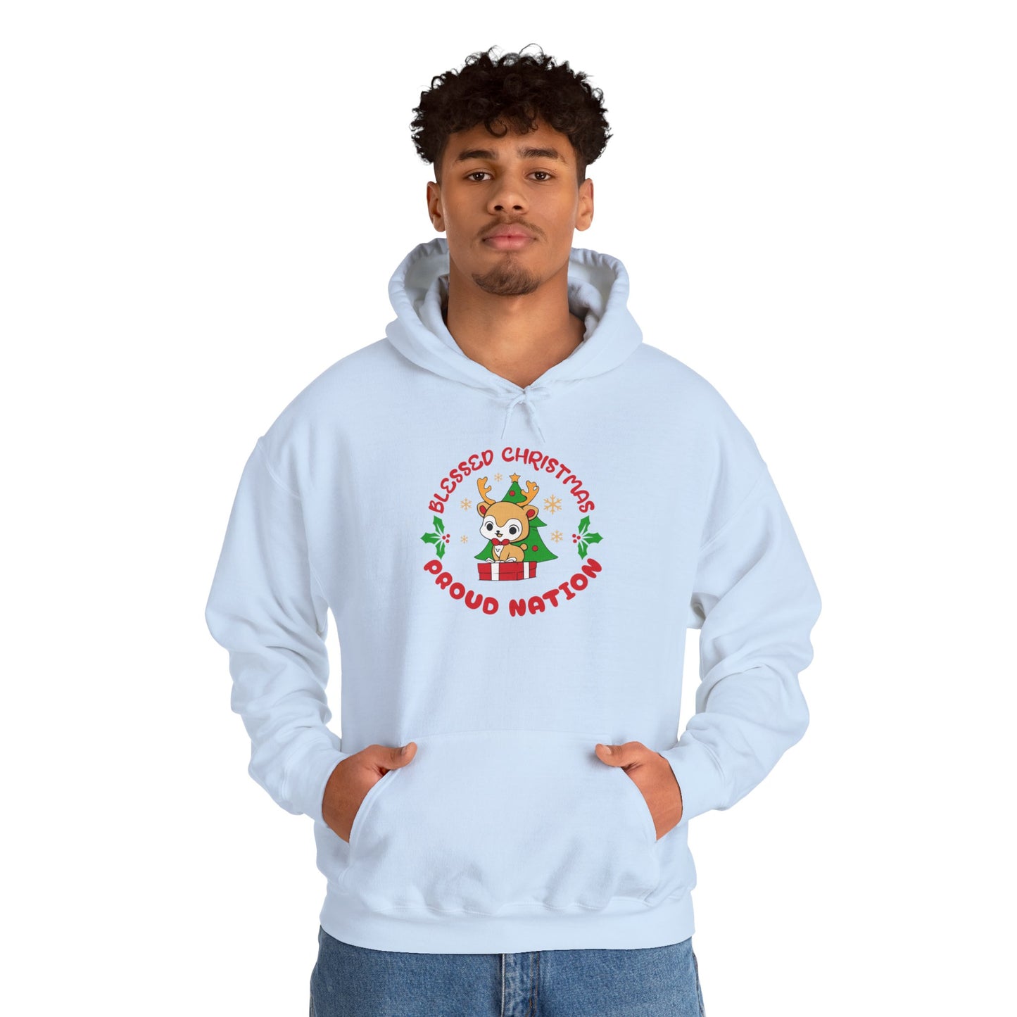 Blessed Christmas Proud Nation Design Unisex Hoodie
