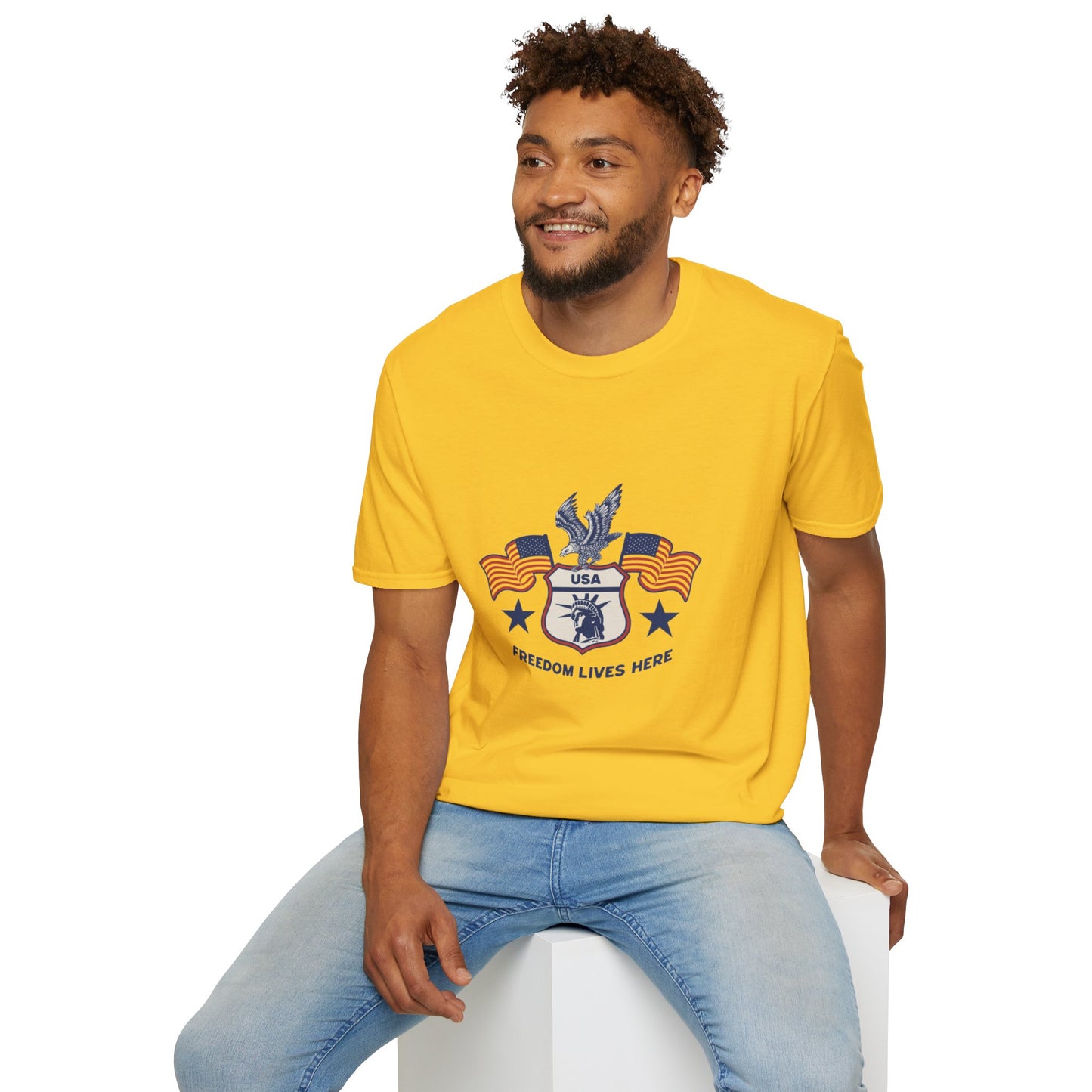 USA Freedom Lives Here Patriotic Unisex Shirt