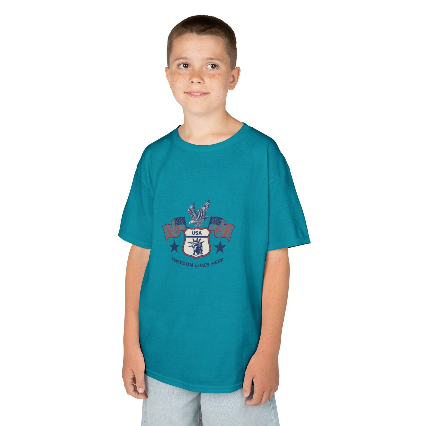 Freedom Lives Here Kids Tee for Boys and Girls