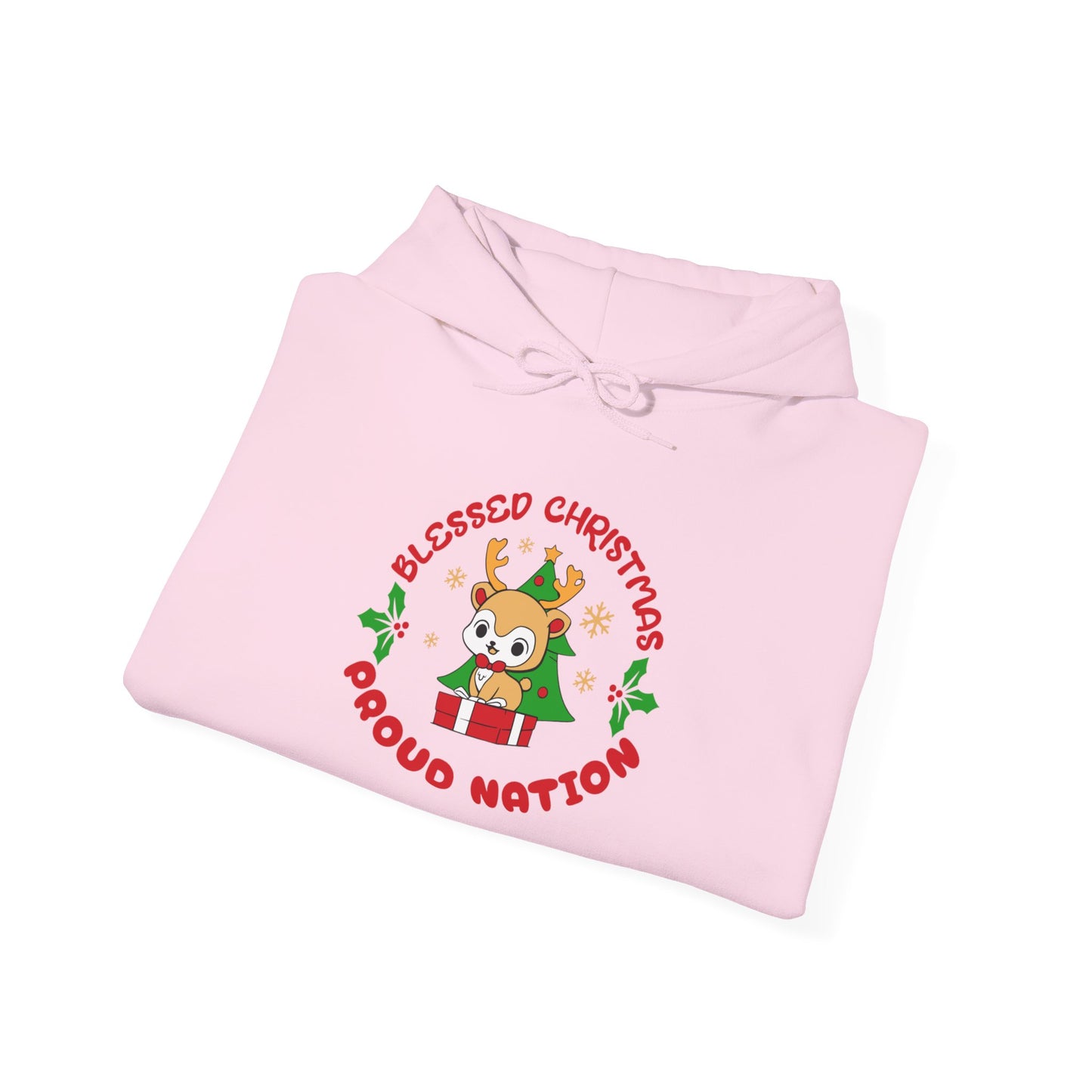 Blessed Christmas Proud Nation Design Unisex Hoodie