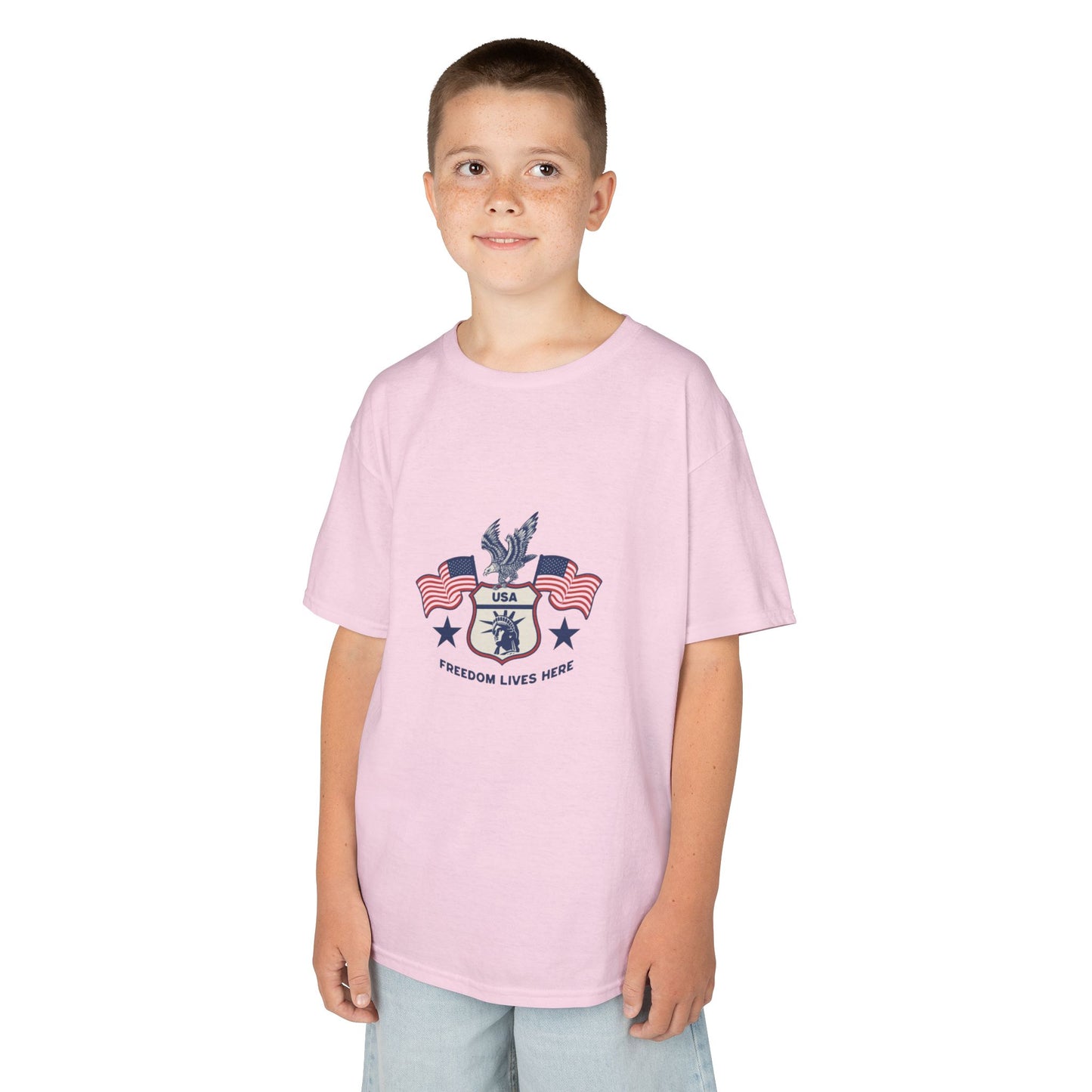 Freedom Lives Here Kids Tee for Boys and Girls