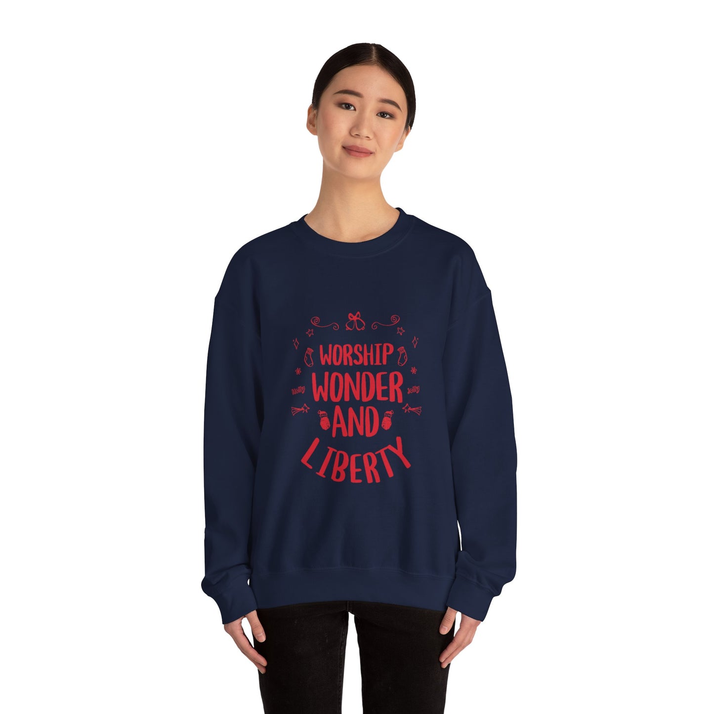 Worship Wonder Liberty Crewneck Unisex Sweatshirt