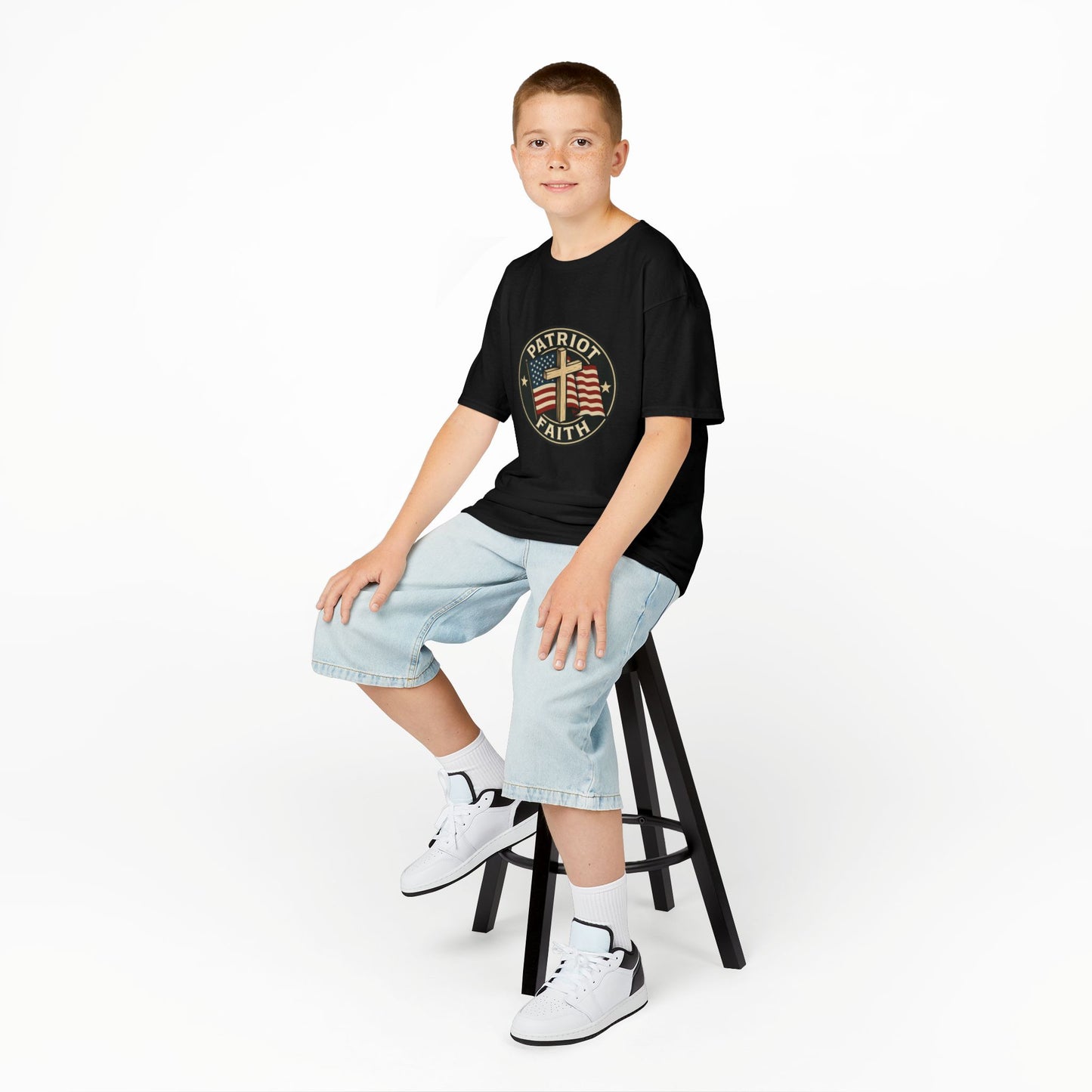 Patriotic Kids Tee - Faith & Freedom Everyday Wear