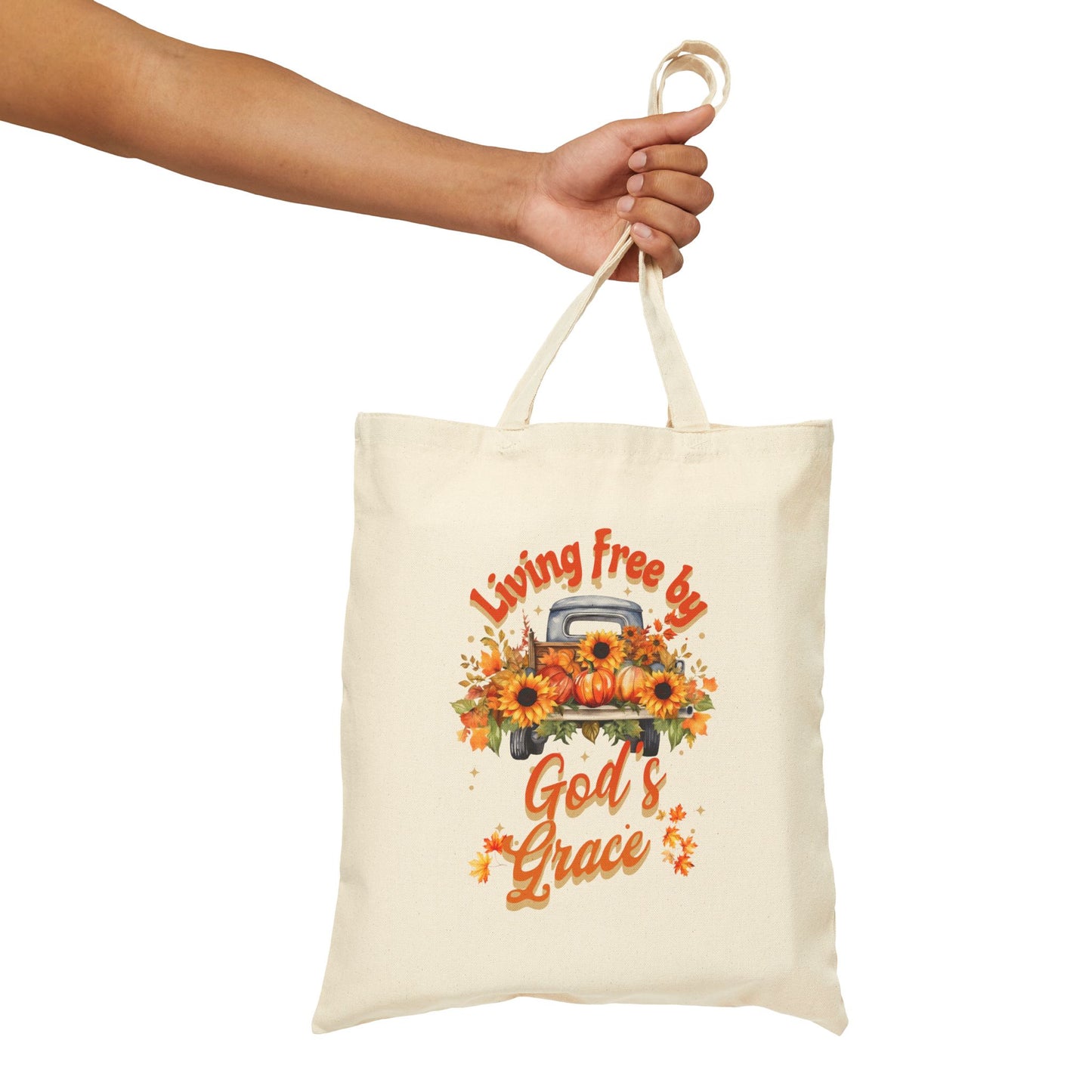 Autumn Themed God's Grace Floral Tote Bag