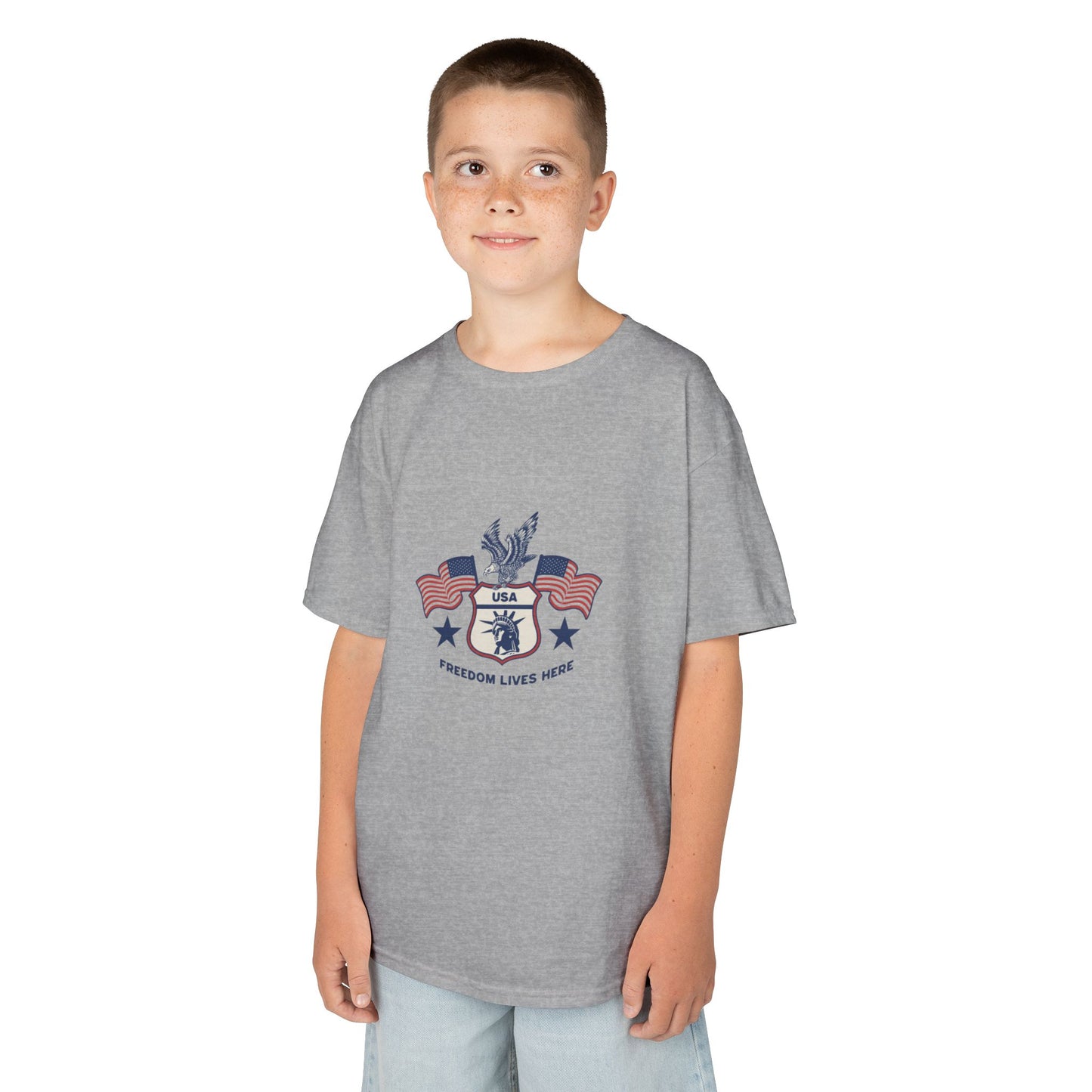 Freedom Lives Here Kids Tee for Boys and Girls