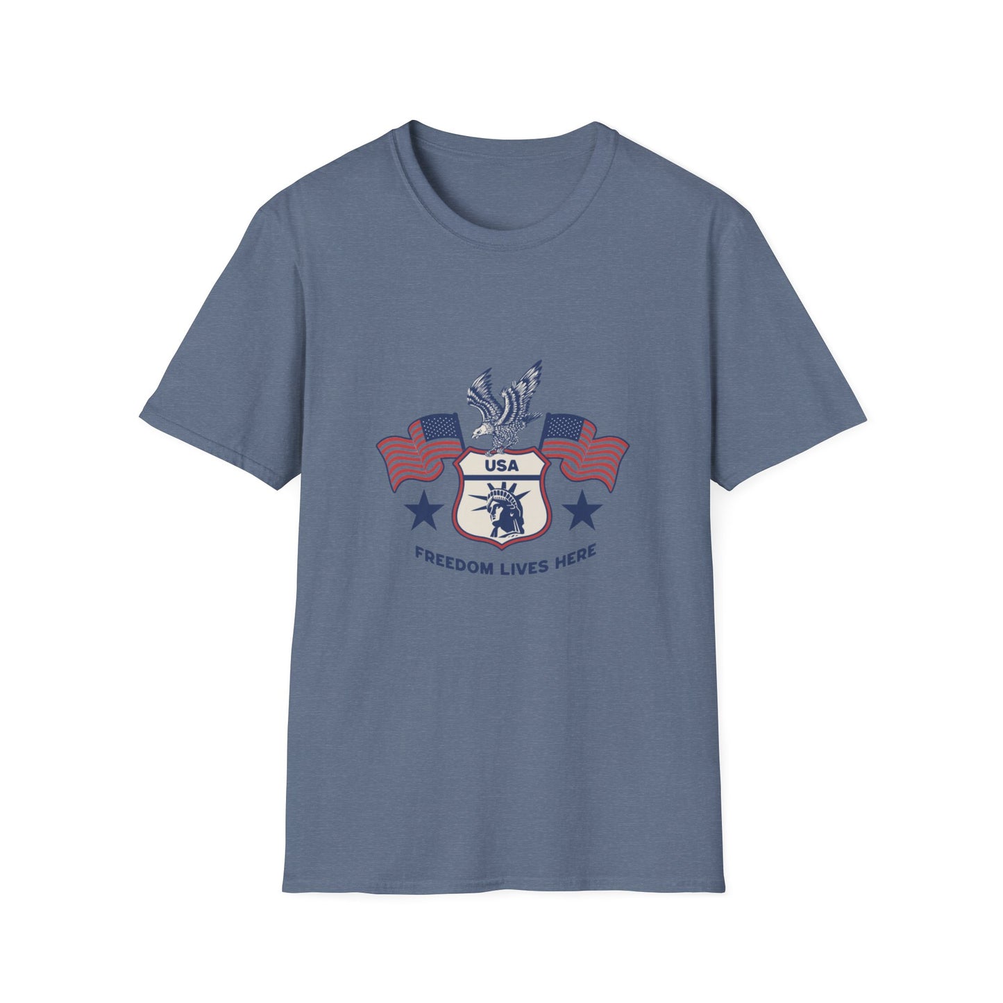 USA Freedom Lives Here Patriotic Unisex Shirt