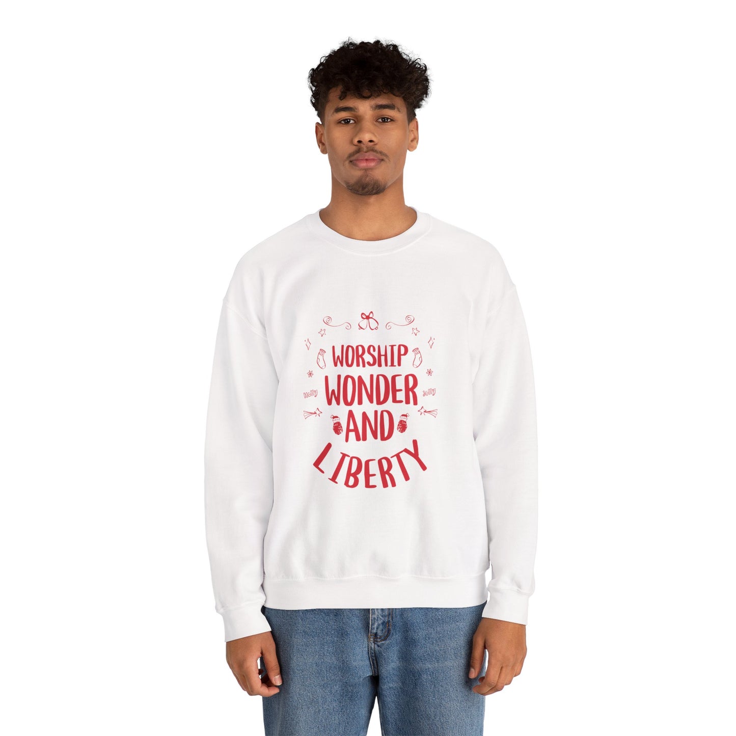Worship Wonder Liberty Crewneck Unisex Sweatshirt